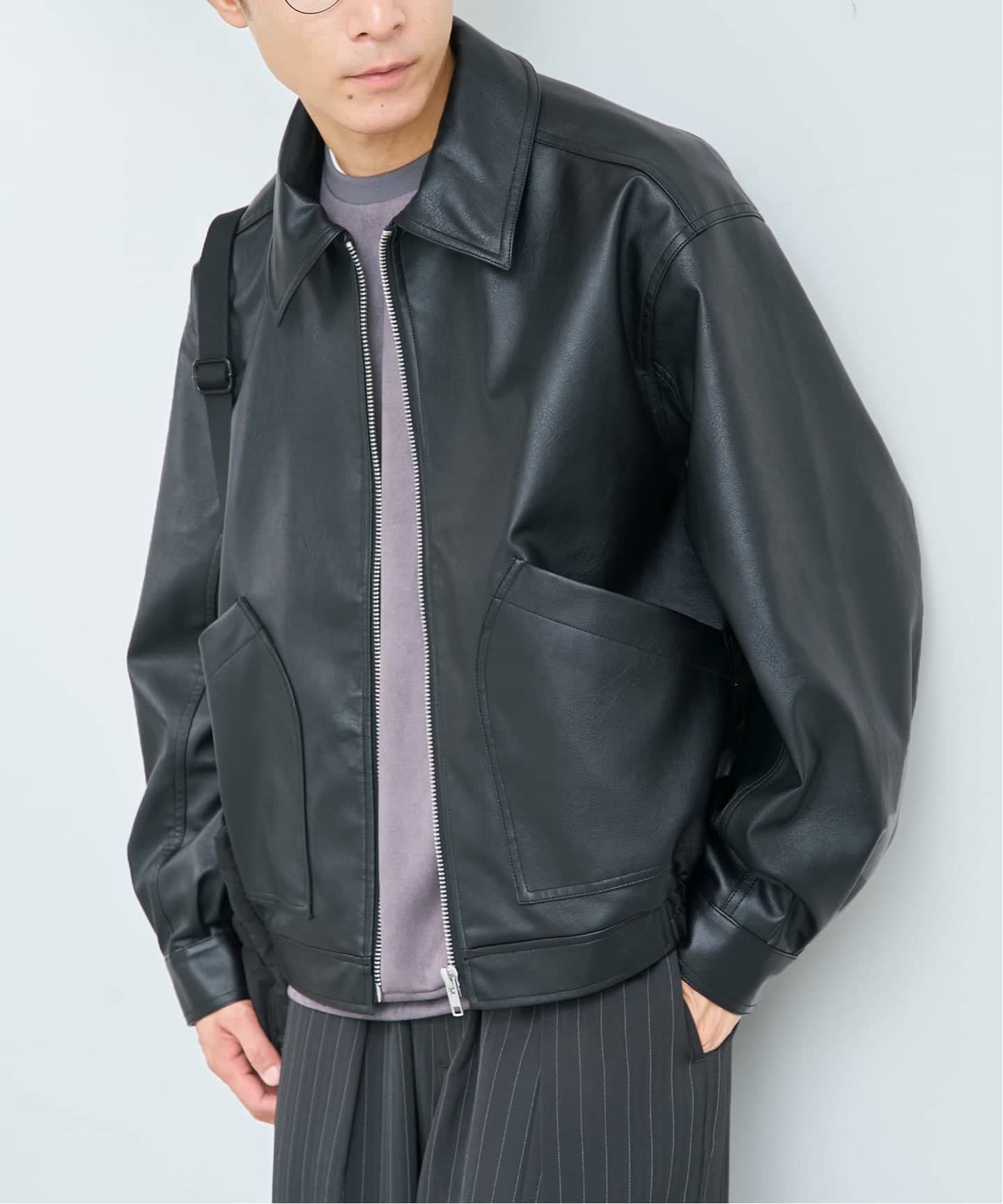 OSKR / オーエスケーアール 別注 FAUX LEATHER JK（レザージャケット