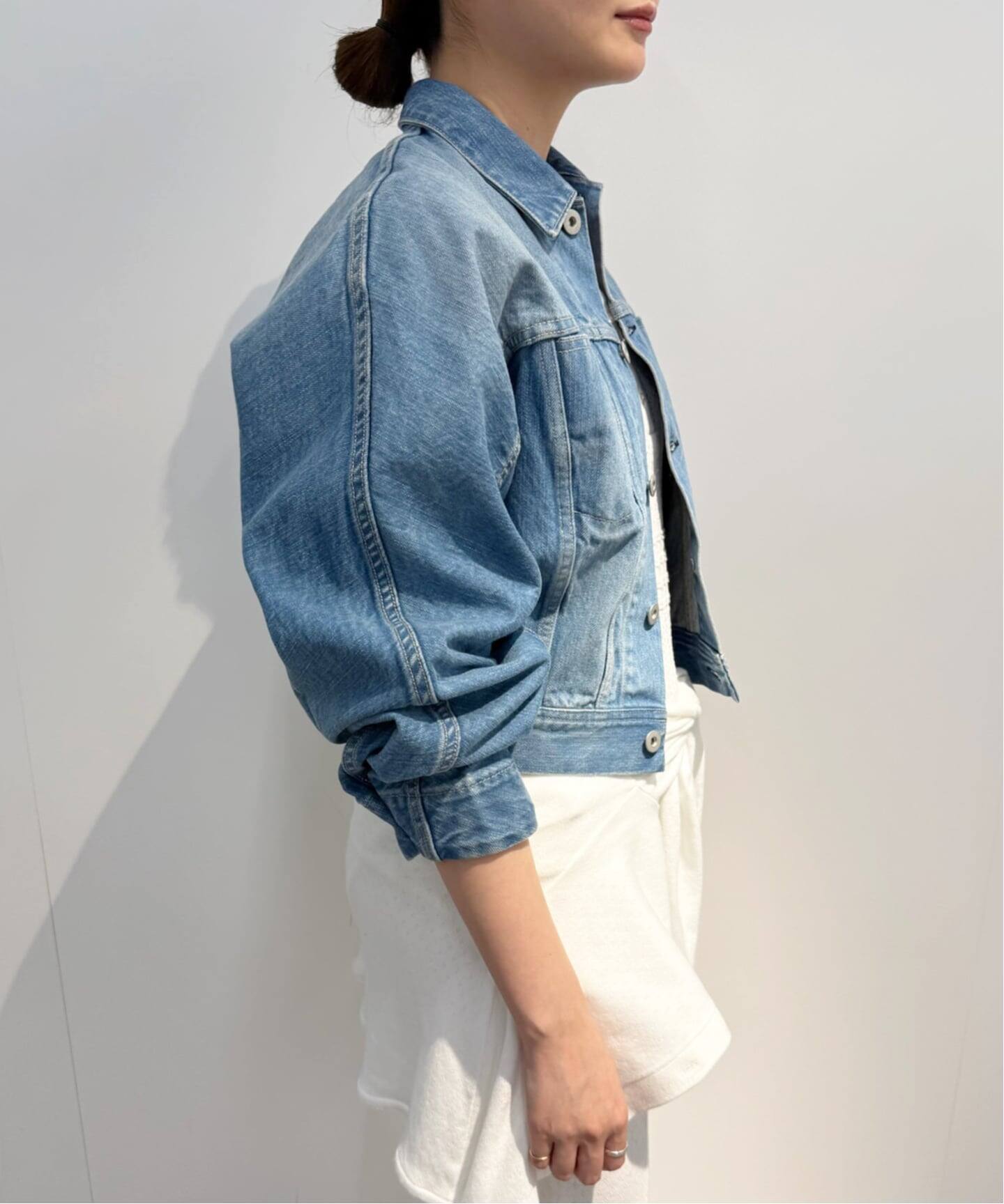 curve sleeve denim jacket（デニムジャケット）｜EDIT.FOR LULU 
