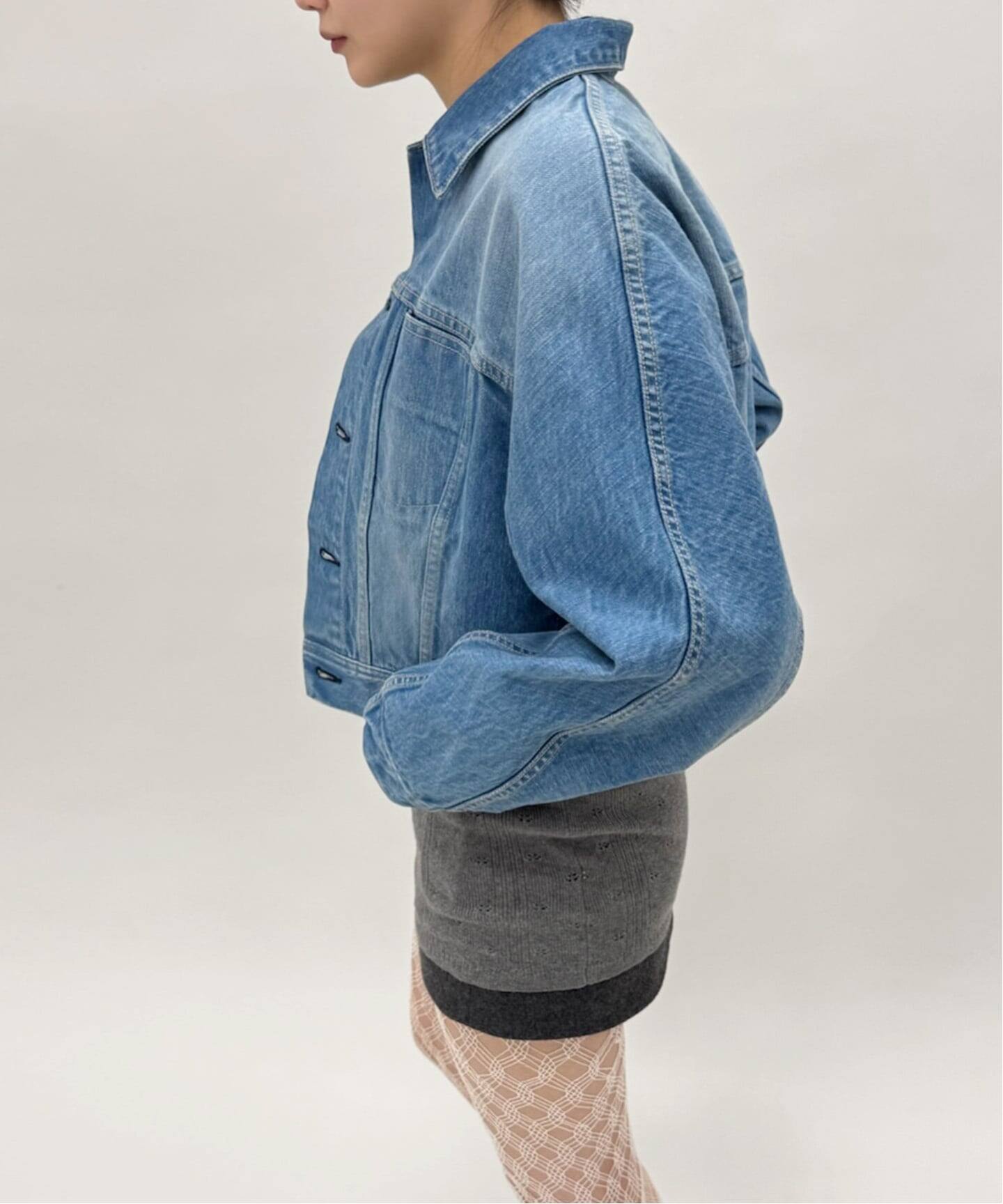 curve sleeve denim jacket（デニムジャケット）｜EDIT.FOR LULU 