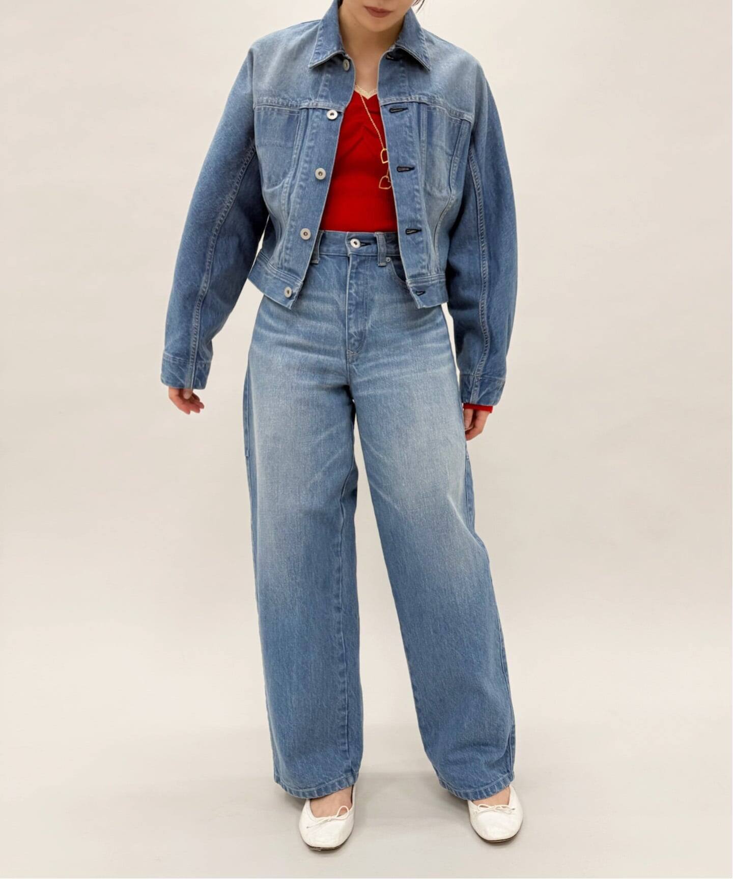 予約》curve sleeve denim jacket（デニムジャケット）｜EDIT.FOR LULU