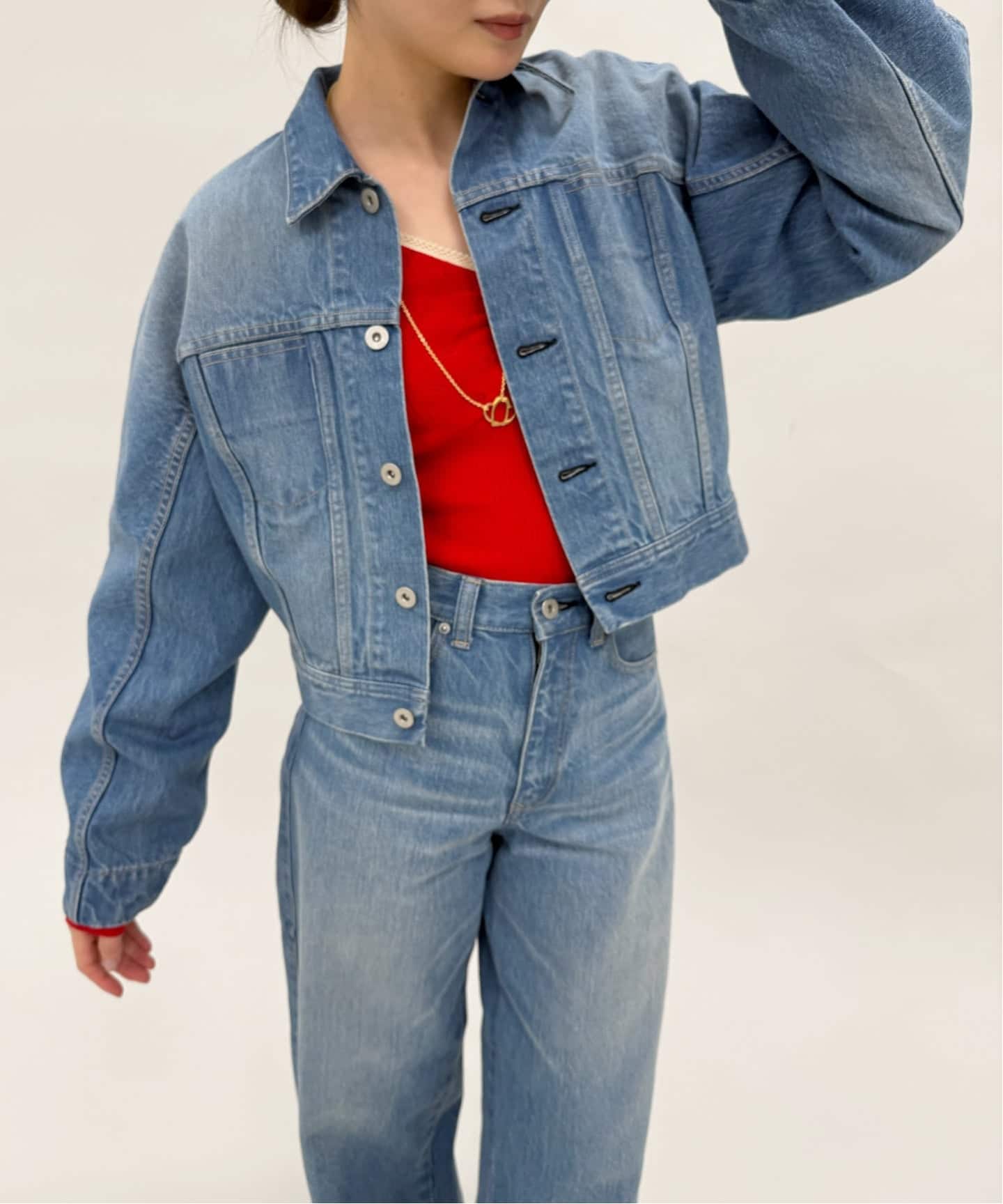 curve sleeve denim jacket（デニムジャケット）｜EDIT.FOR LULU