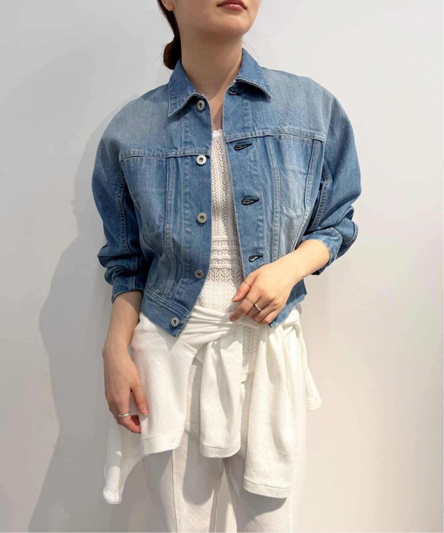 curve sleeve denim jacket（デニムジャケット）｜EDIT.FOR LULU 