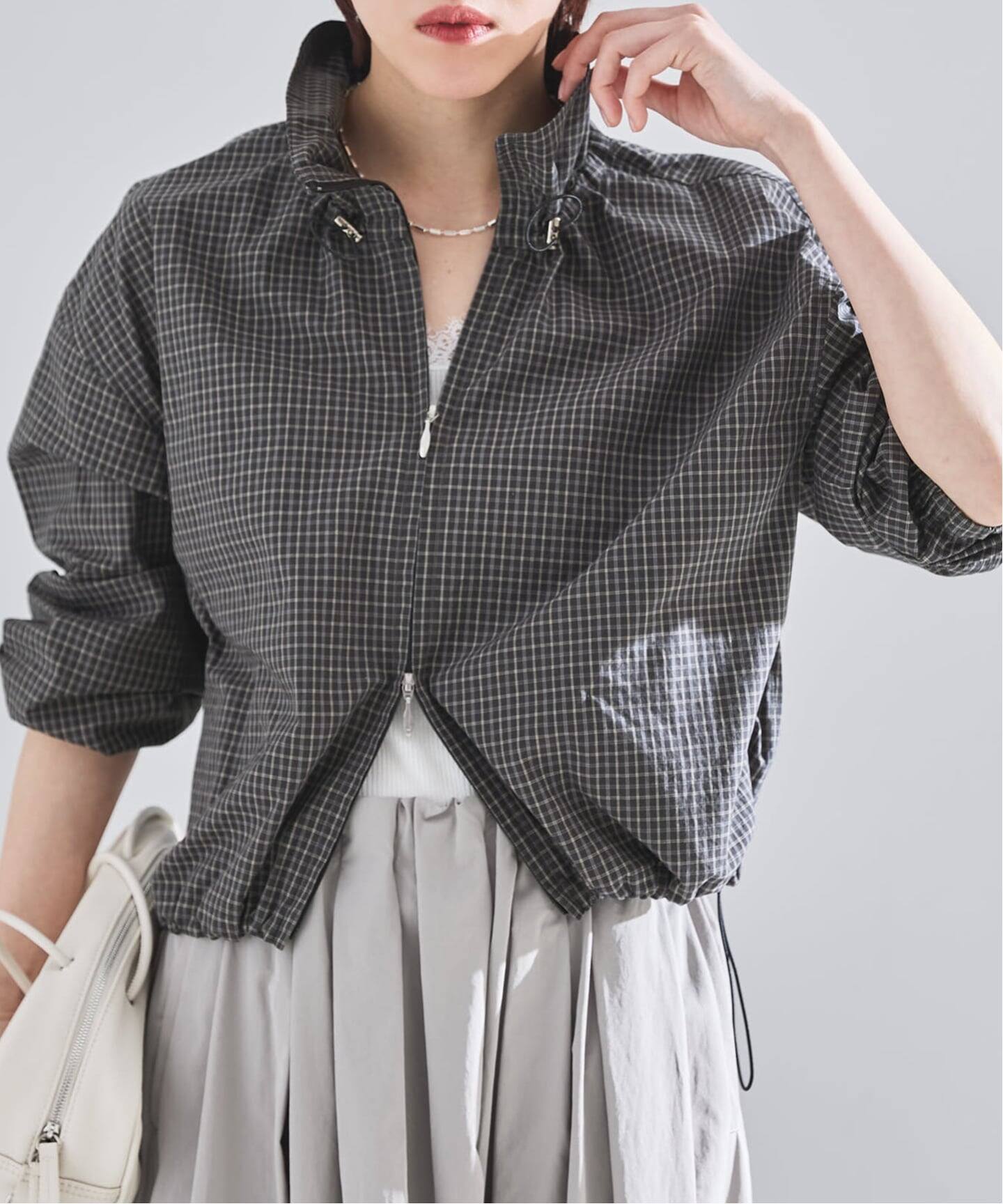 【値下げ】今期完売商品【IENA】チェックショートブルゾン チェックショートブルゾン（その他ブルゾン／アウター）｜IENA（イエナ