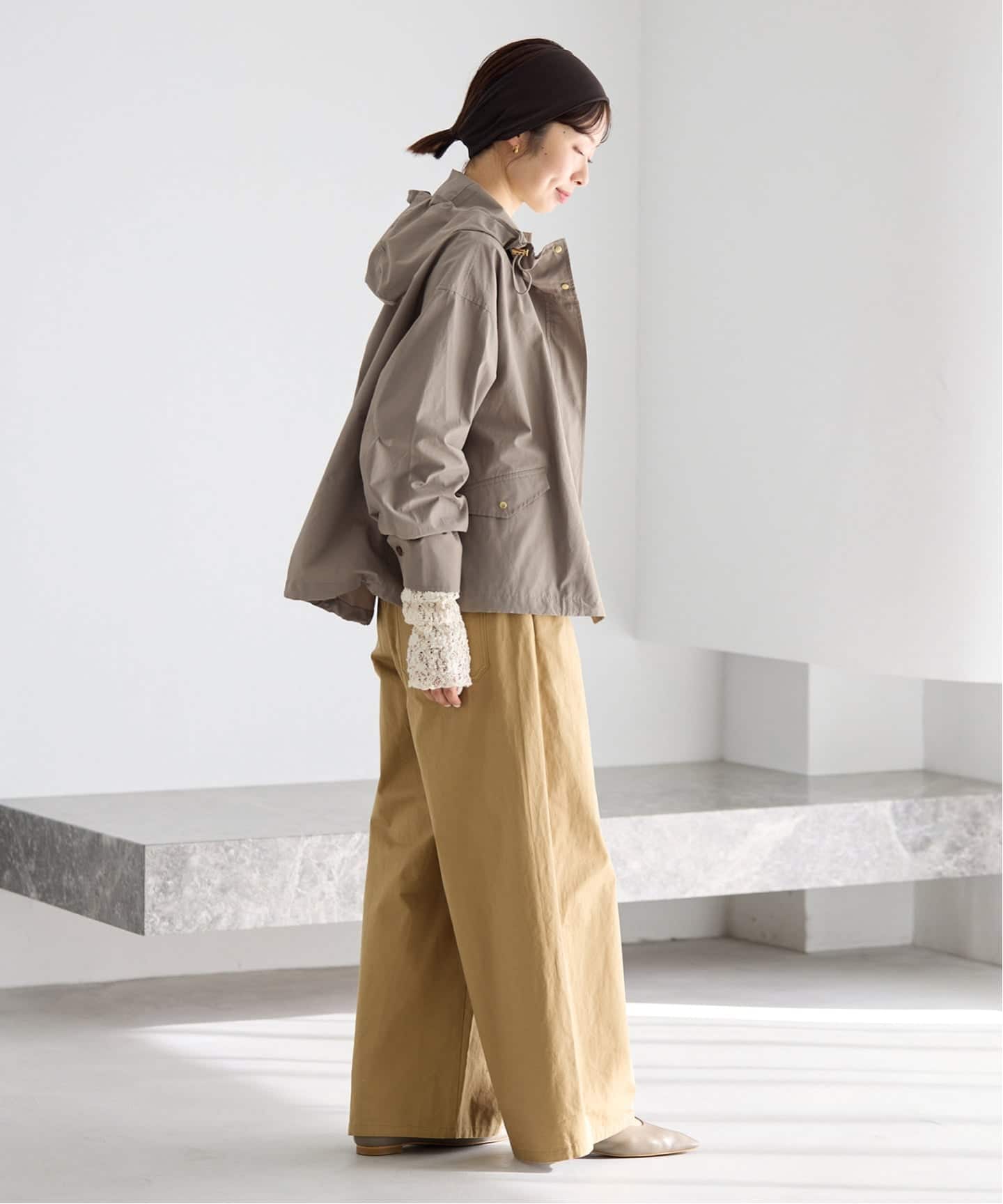 IENA ウェザーフードブルゾン　ナチュラル　38 IENA（イエナ）の「ウェザーフードブルゾン（ブルゾン）」 - WEAR