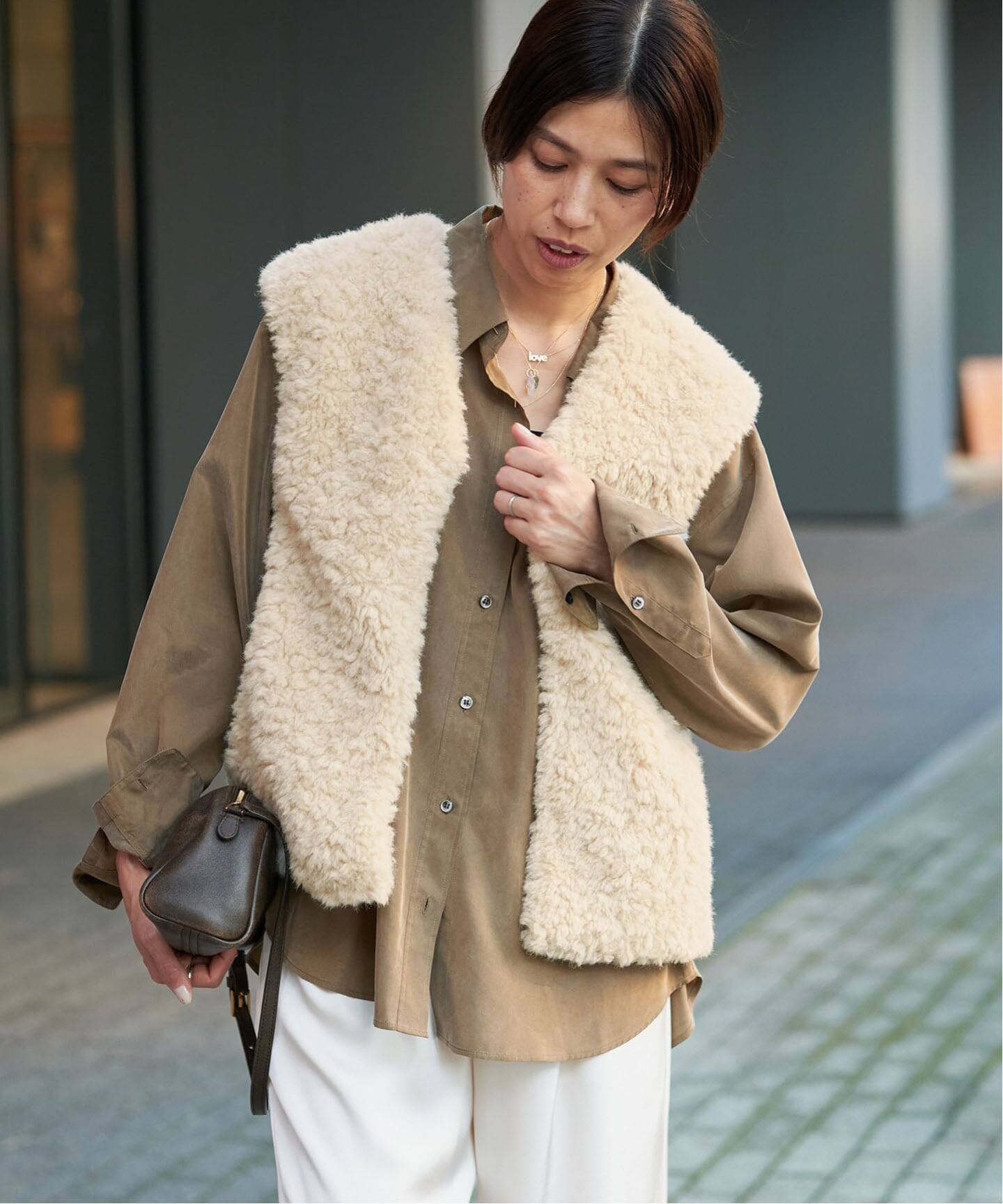 BARTOLOZZIファーVネックジレ（ジレ）｜IENA（イエナ）の通販