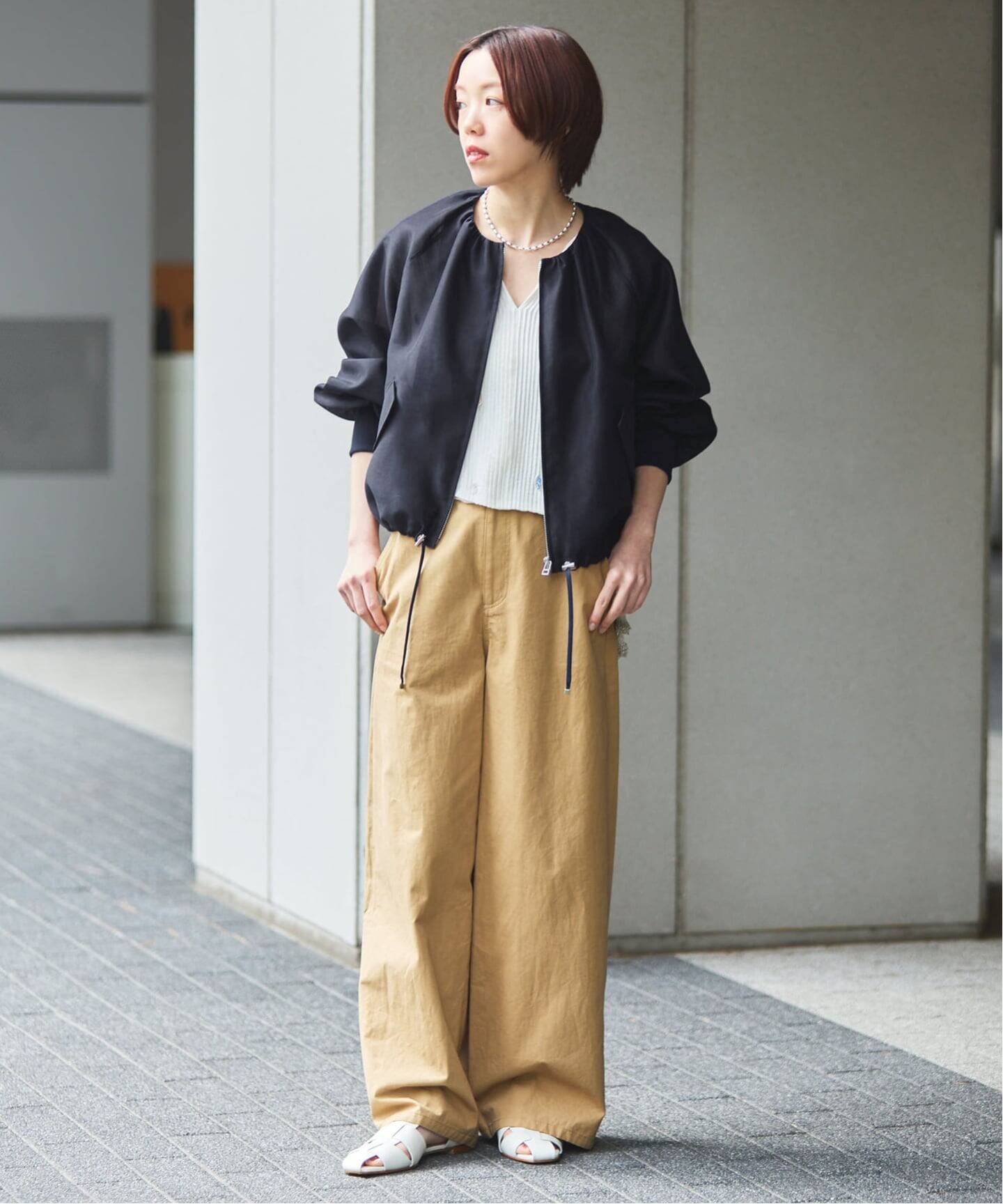 新品タグ付き IENA シアーノーカラーブルゾン ベージュ シアーノーカラーブルゾン（その他アウター）｜IENA（イエナ）の