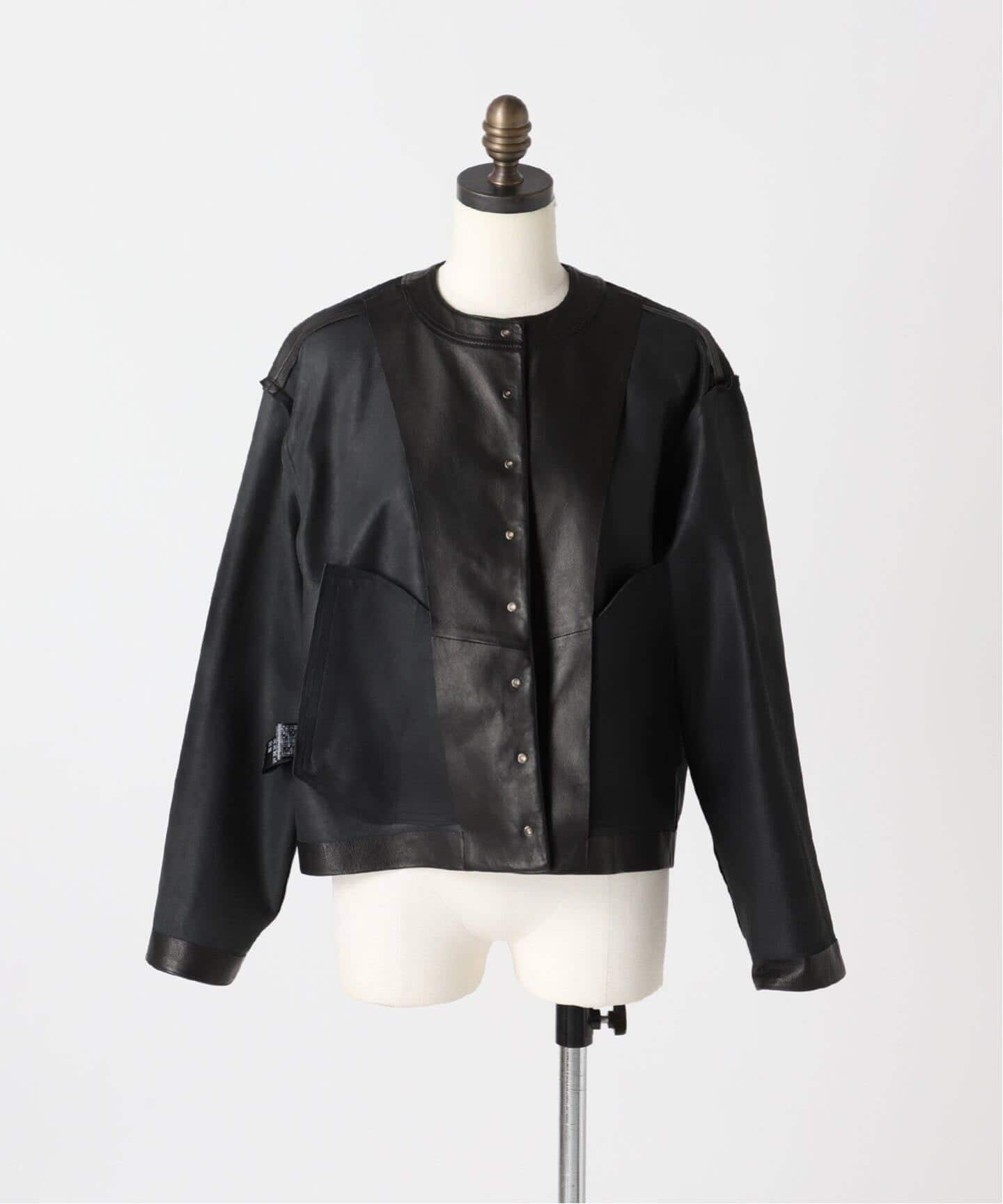 追加》シープクルーネックブルゾン（レザージャケット）｜IENA（イエナ