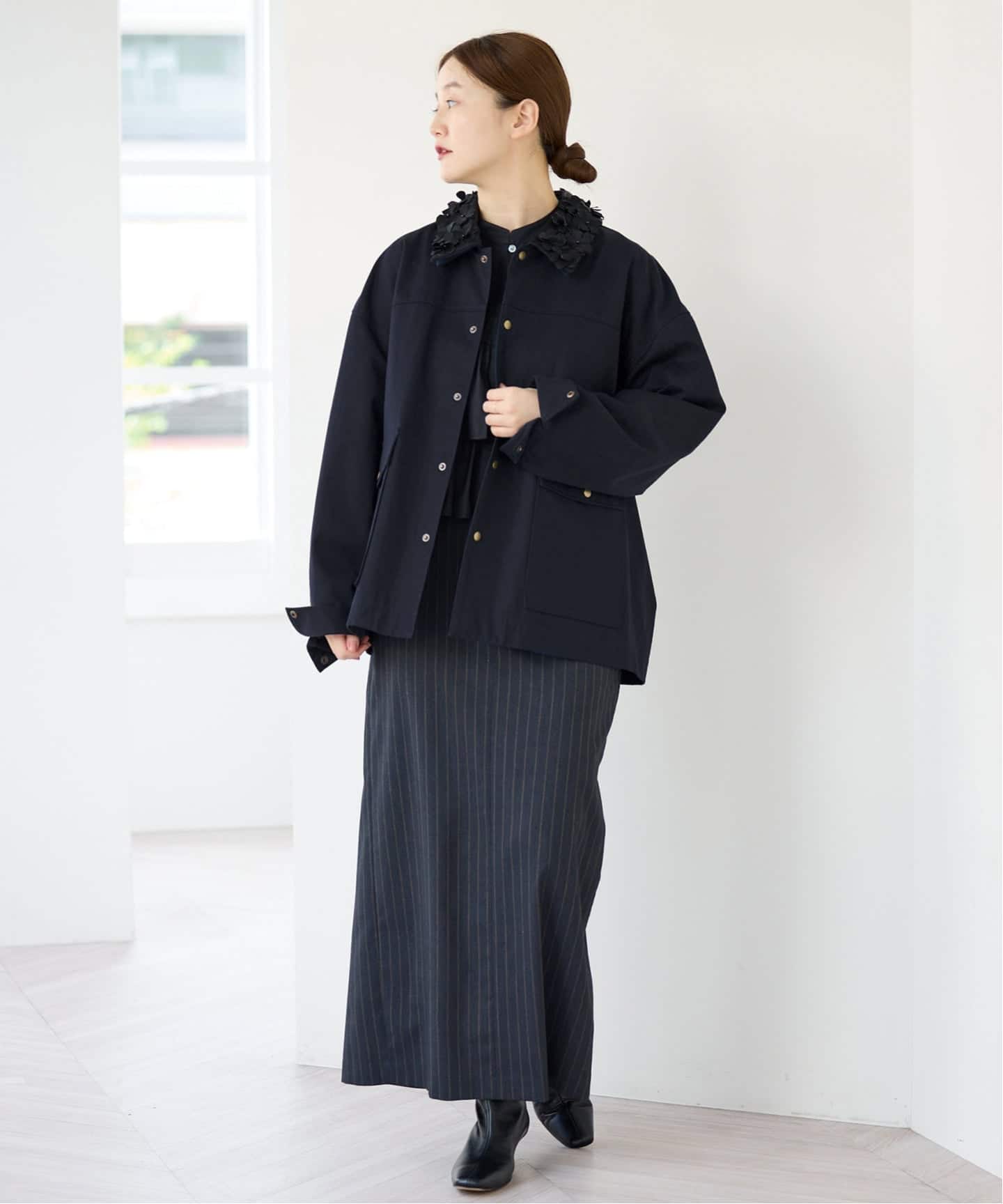 MARGE/マージ 別注 FLOWER COLLAR COVERALLS ブルゾン 1012-0101-023