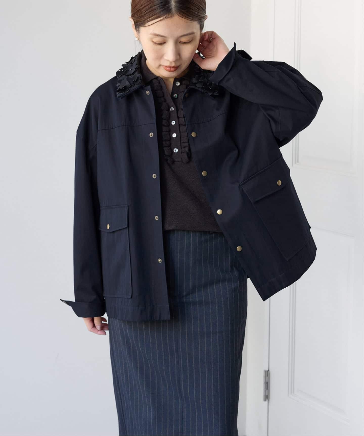 予約》MARGE/マージ 別注 FLOWER COLLAR COVERALLS ブルゾン 1012-0101