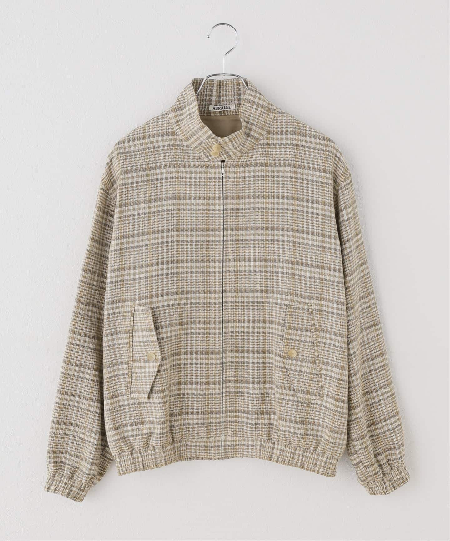 AURALEE/オーラリー SILK LINEN CHECK BZ ブルゾン A26SB03SN（その他