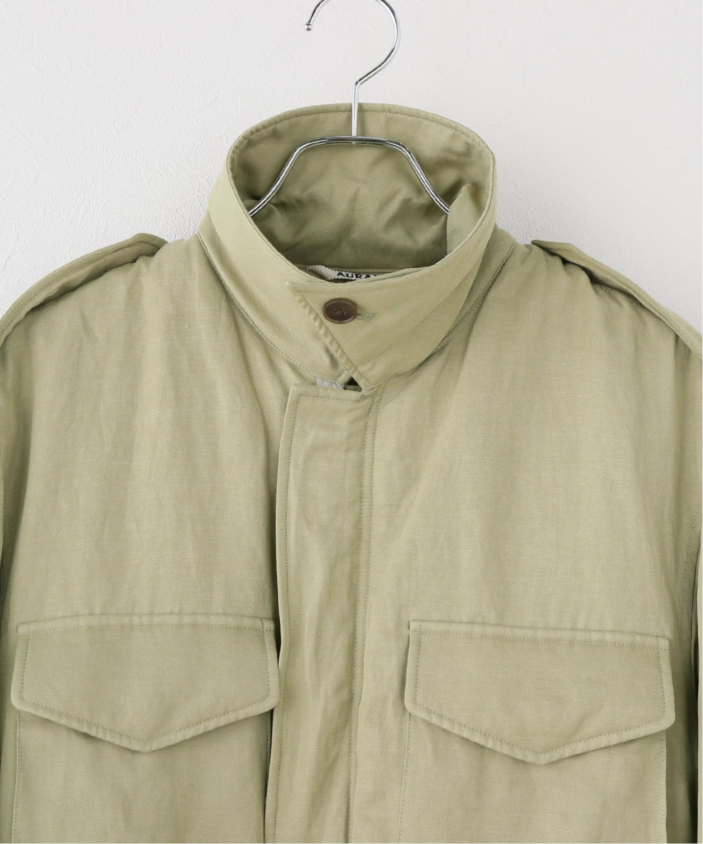 AURALEE/オーラリー BRUSHED SILK LINEN MILITARY BZ ブルゾン