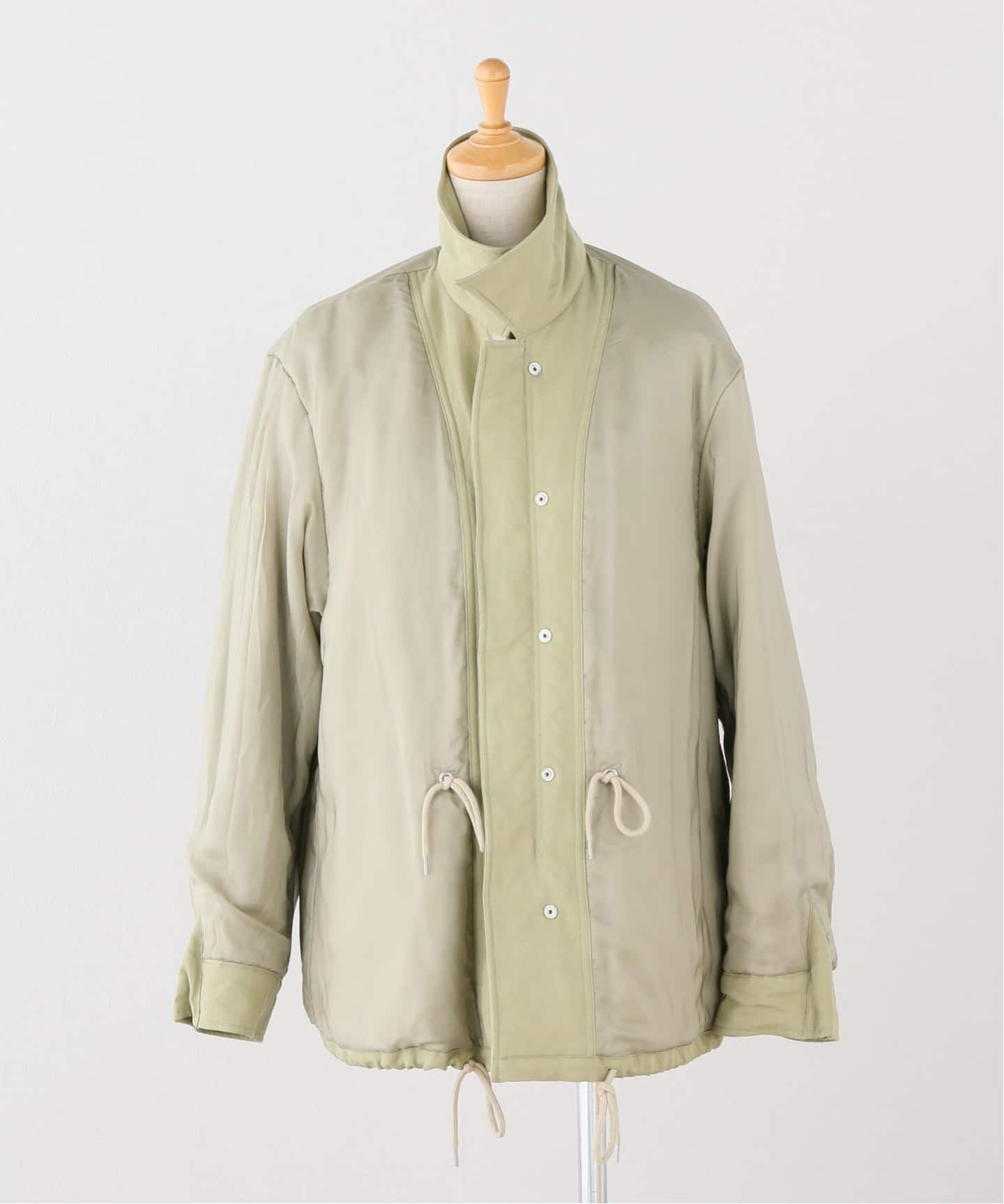 即完オーラリーAURALEE 26SS シルク リネン ジップアップ ブルゾン AURALEE/オーラリー BRUSHED SILK LINEN MILITARY BZ ブルゾン