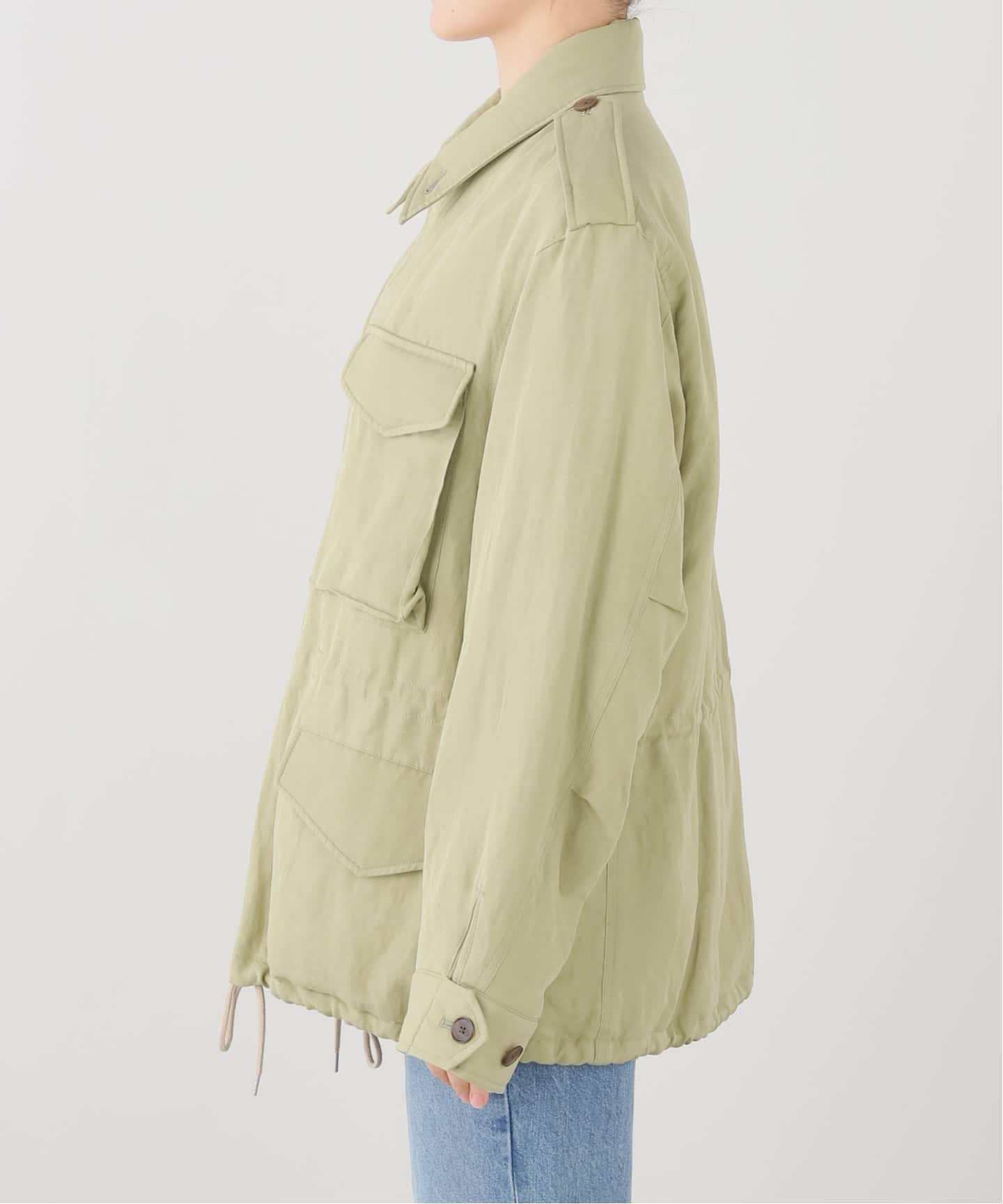 AURALEE/オーラリー BRUSHED SILK LINEN MILITARY BZ ブルゾン