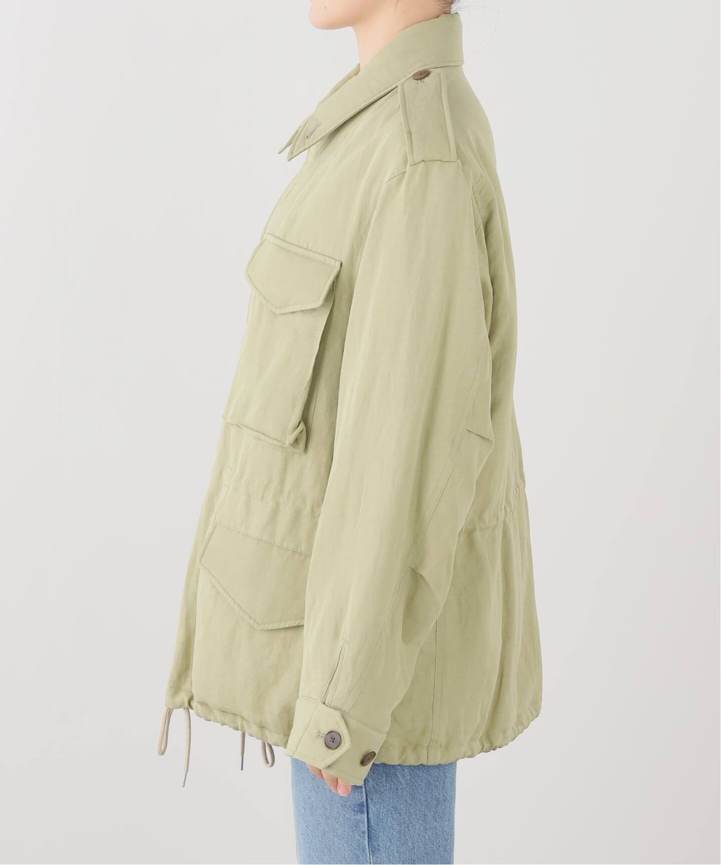 AURALEE/オーラリー BRUSHED SILK LINEN MILITARY BZ ブルゾン 