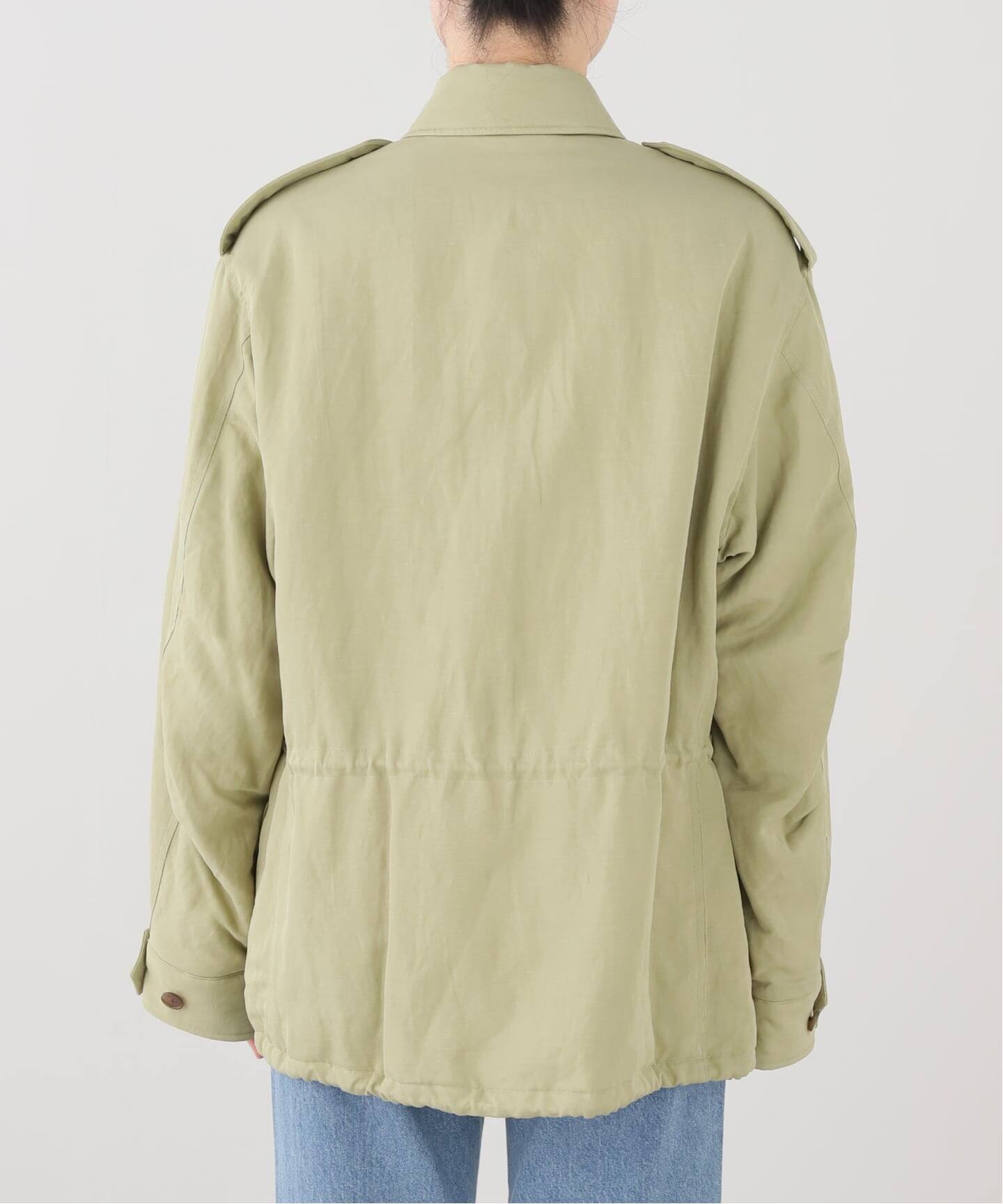 AURALEE/オーラリー BRUSHED SILK LINEN MILITARY BZ ブルゾン 