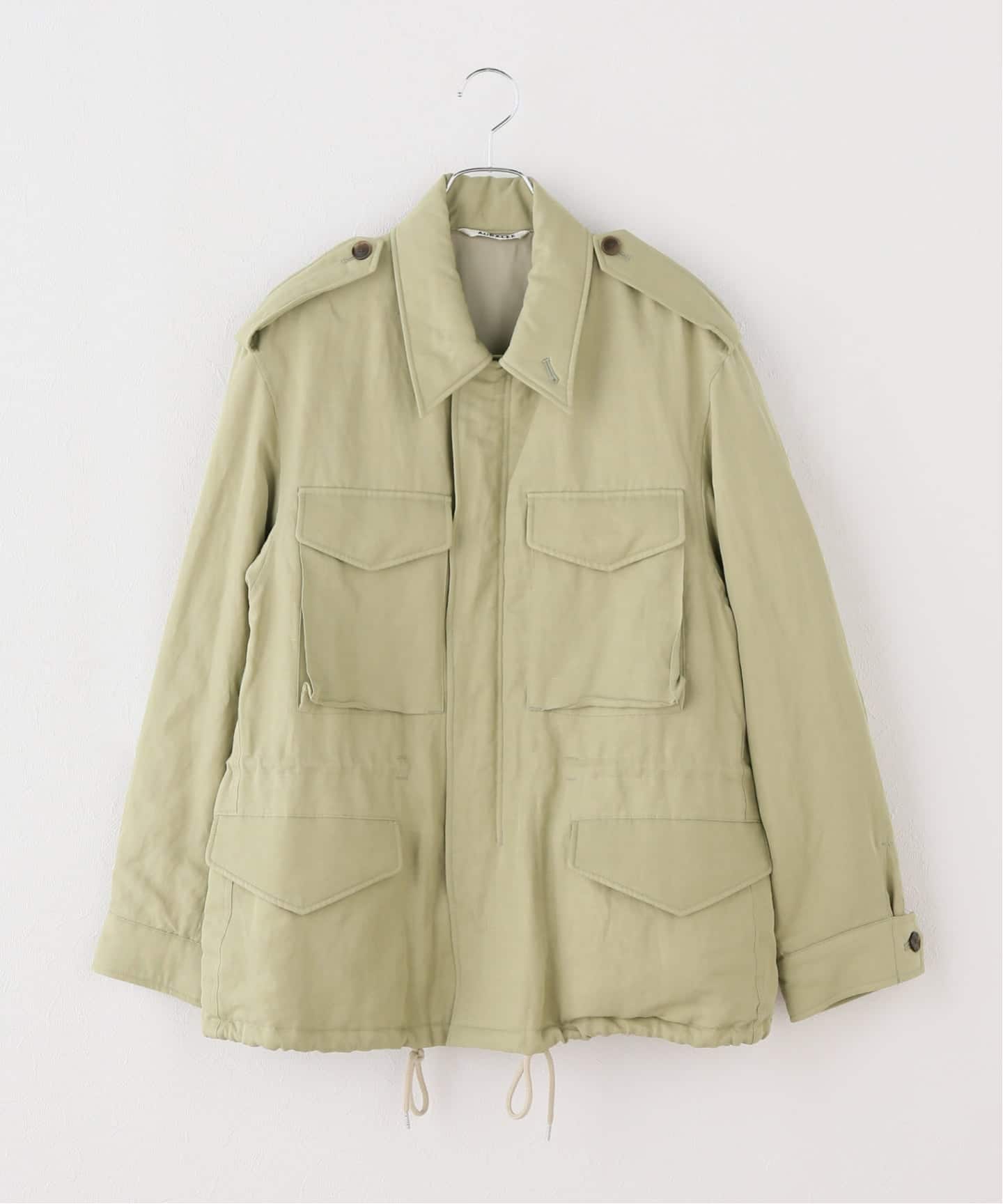 明日8時まで掲載AURALEE A25SB01MT ブルゾン カーキ サイズ4 AURALEE/オーラリー BRUSHED SILK LINEN MILITARY BZ ブルゾン