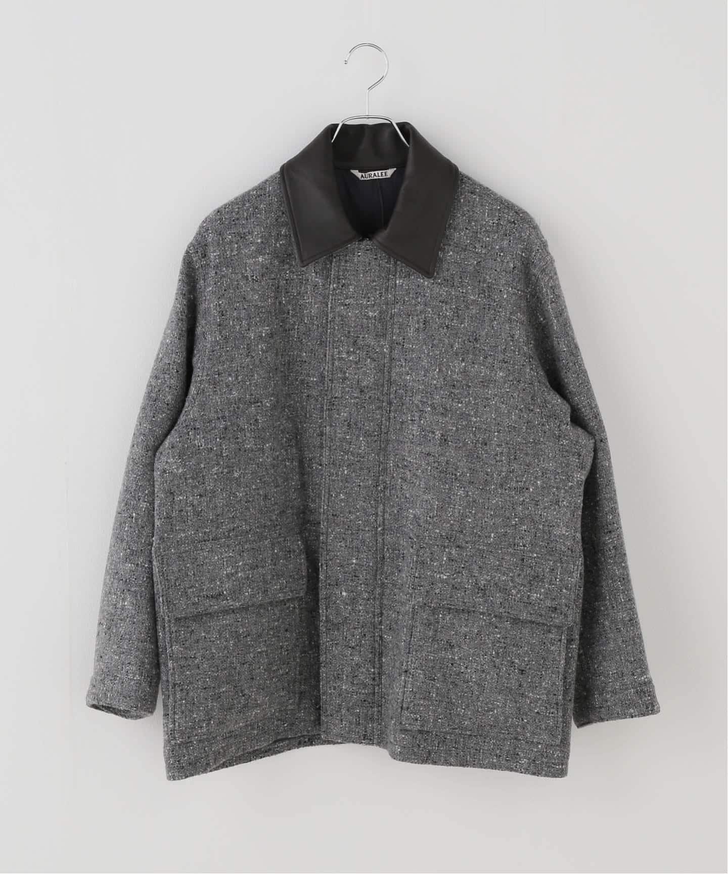 AURALEE/オーラリー HOMESPUN TWEED ZIP BZ ブルゾン A26AB04HT