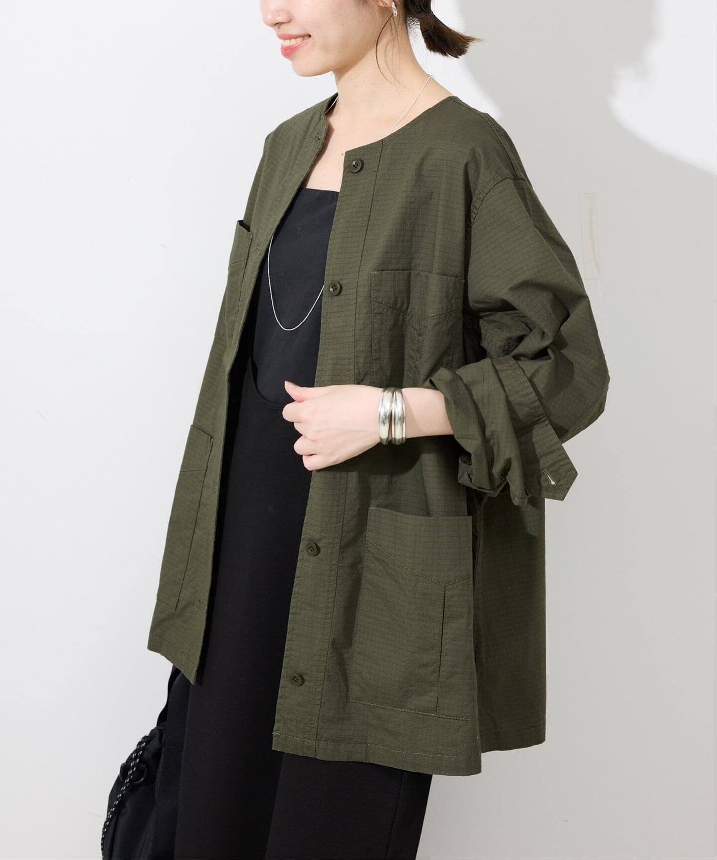 追加予約》ノーカラーサファリブルゾン（その他ブルゾン／アウター