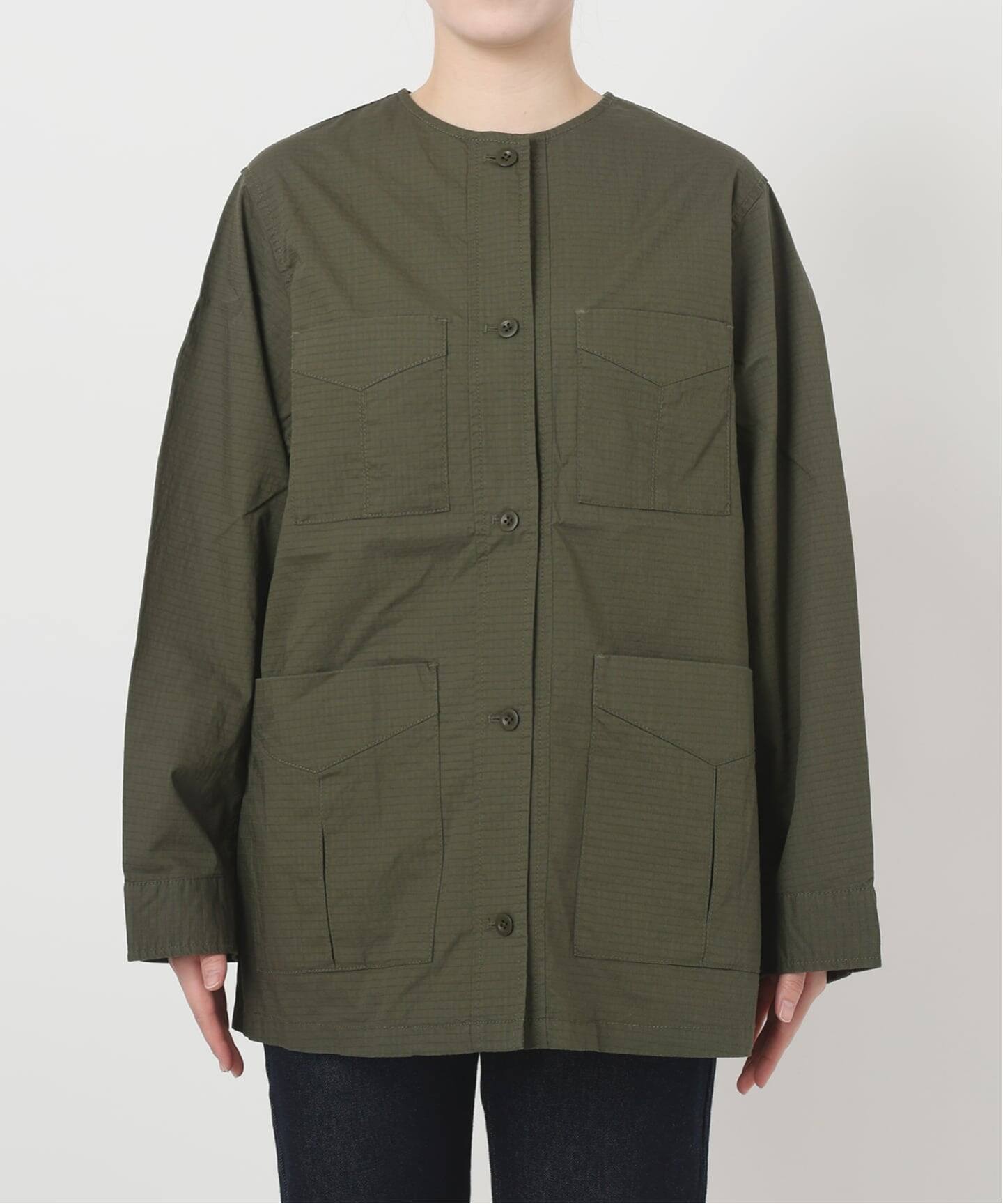 追加予約》ノーカラーサファリブルゾン（その他ブルゾン／アウター