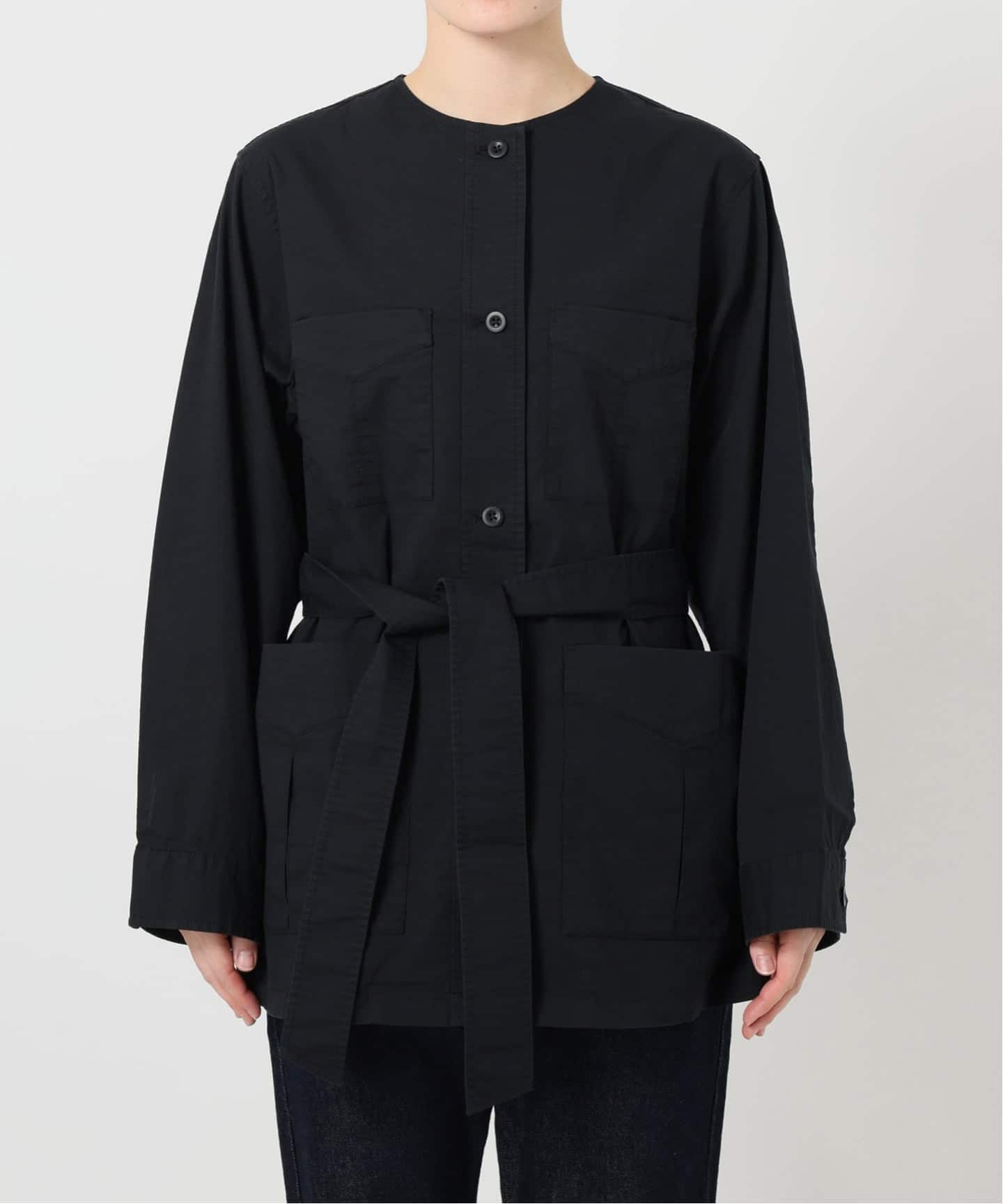 追加予約》ノーカラーサファリブルゾン（その他ブルゾン／アウター