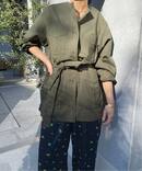 《追加予約》ノーカラーサファリブルゾン