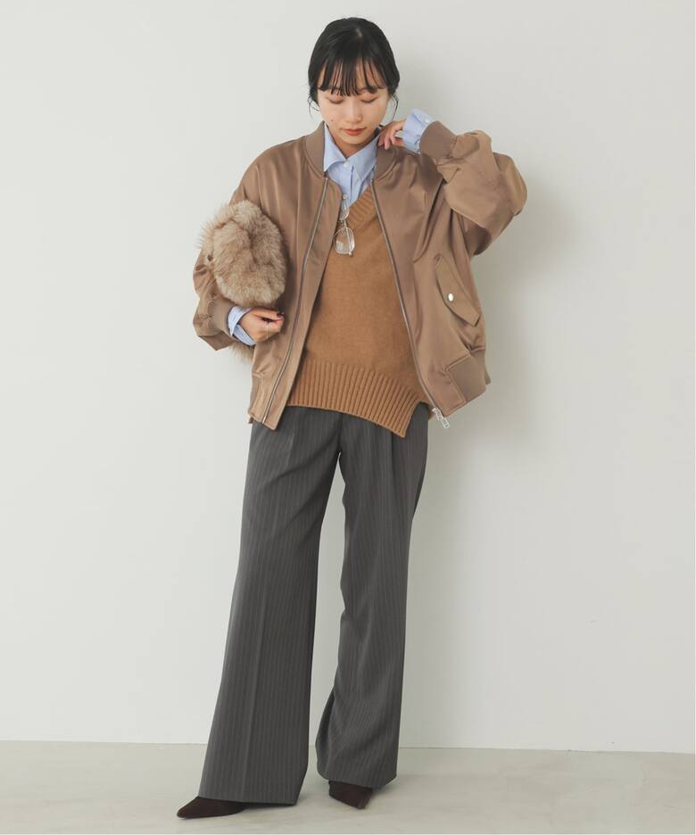 IENA イエナ MA‐1 ブルゾン ベージュ 36 S 86 WEB限定カラーあり/予約》