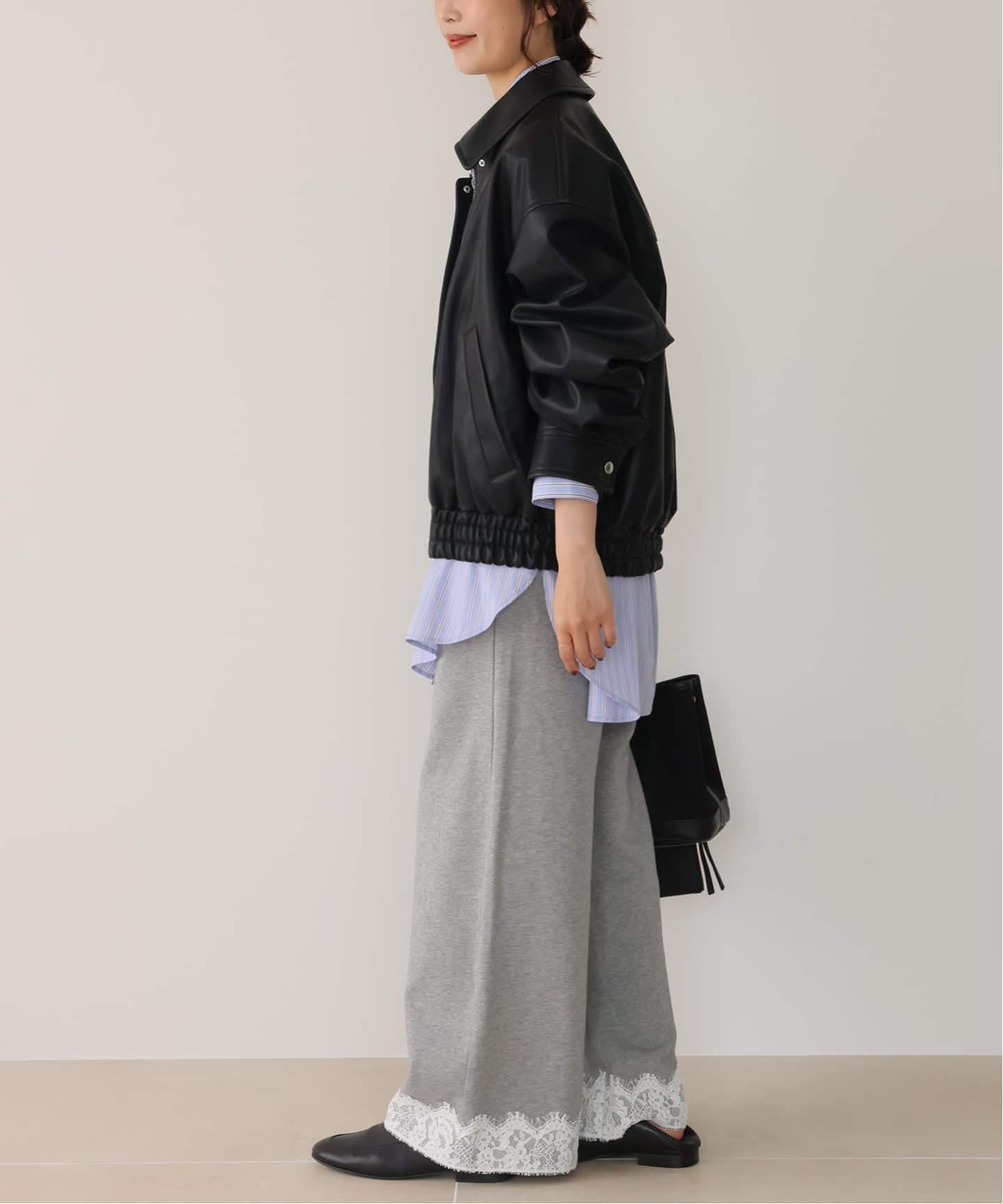 美品！SLOBE IENA レザージャケット　イエナ シリーズあり》FAKEレザーブルゾン（レザージャケット）｜SLOBE IENA