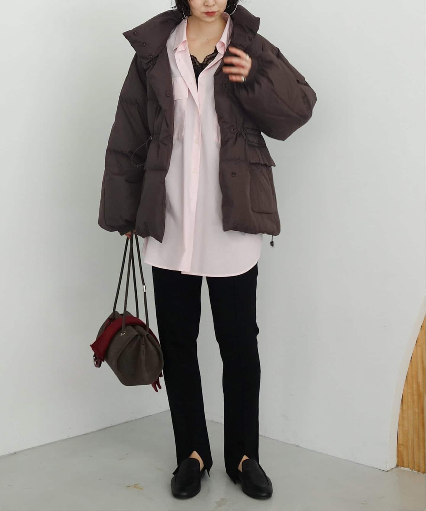SLOBE IENA スローブイエナ　タフタダウン 予約》パウダータフタ撥水リバーシブルアウター（ダウンジャケット