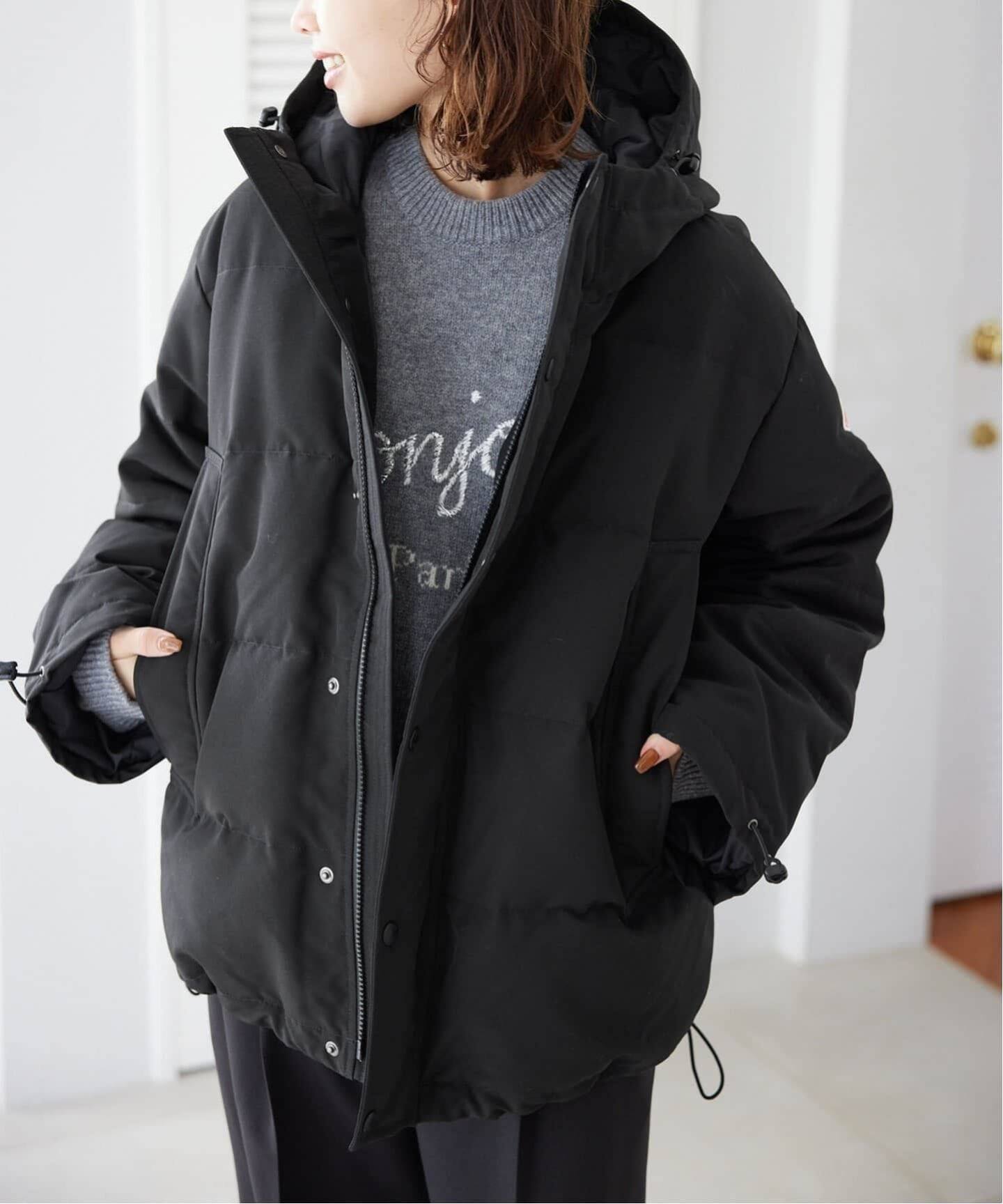美品　DANTON ダウンジャケット ブラック　S 追加予約》DANTON/ダントン POLYESTER DOWN DT-A0008（ダウン
