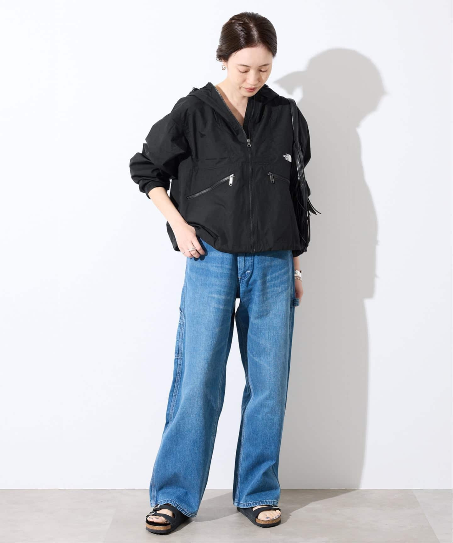 IENA 新品TWW イエナ別注 BMB ショートスリーブ　ブラックA THE NORTH FACE/ザ ノース フェイス Short Compact Jacket NPW22630