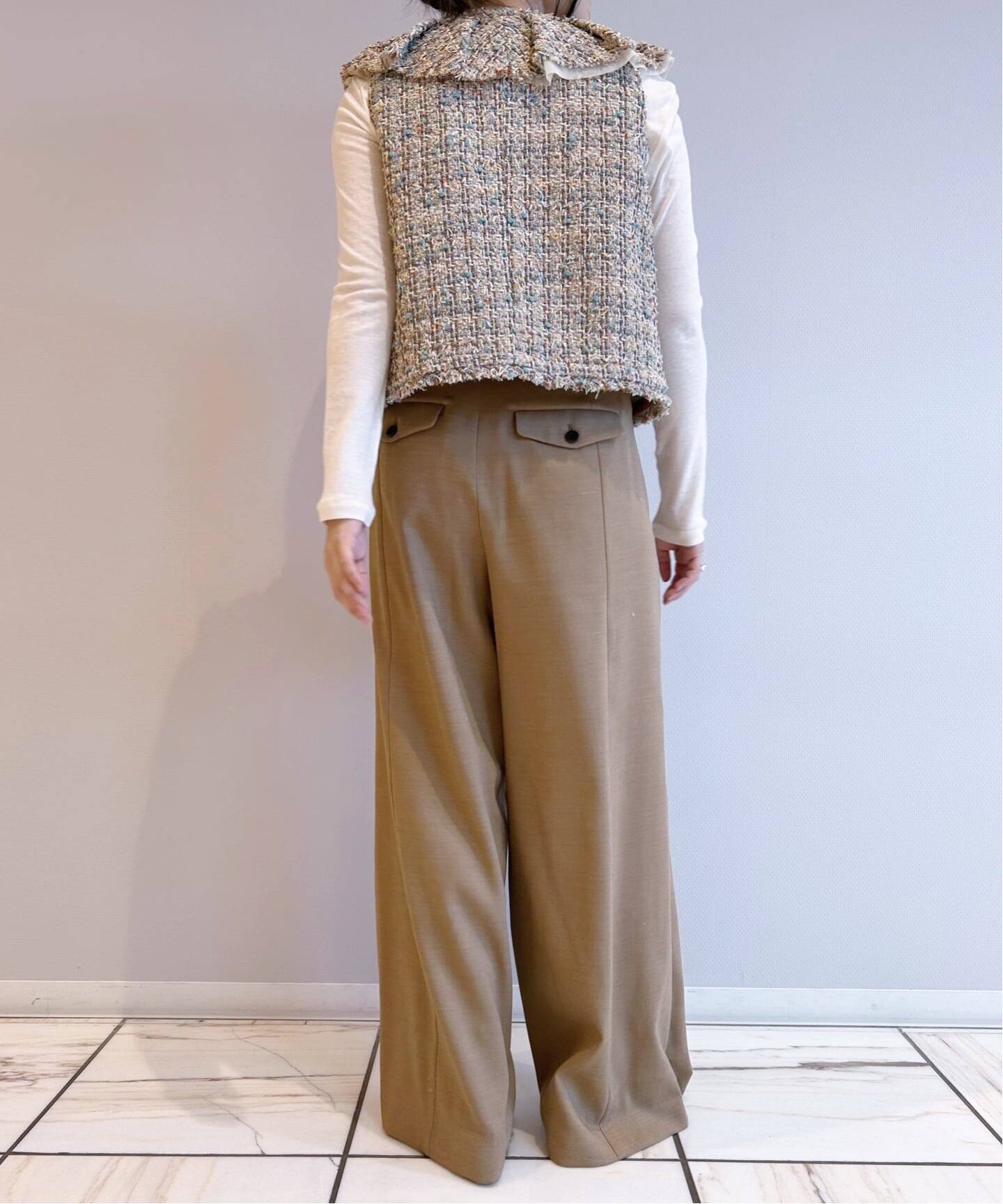 IENA LA BOUCLE LINTONツィードフリルベスト（ベスト）｜IENA（イエナ