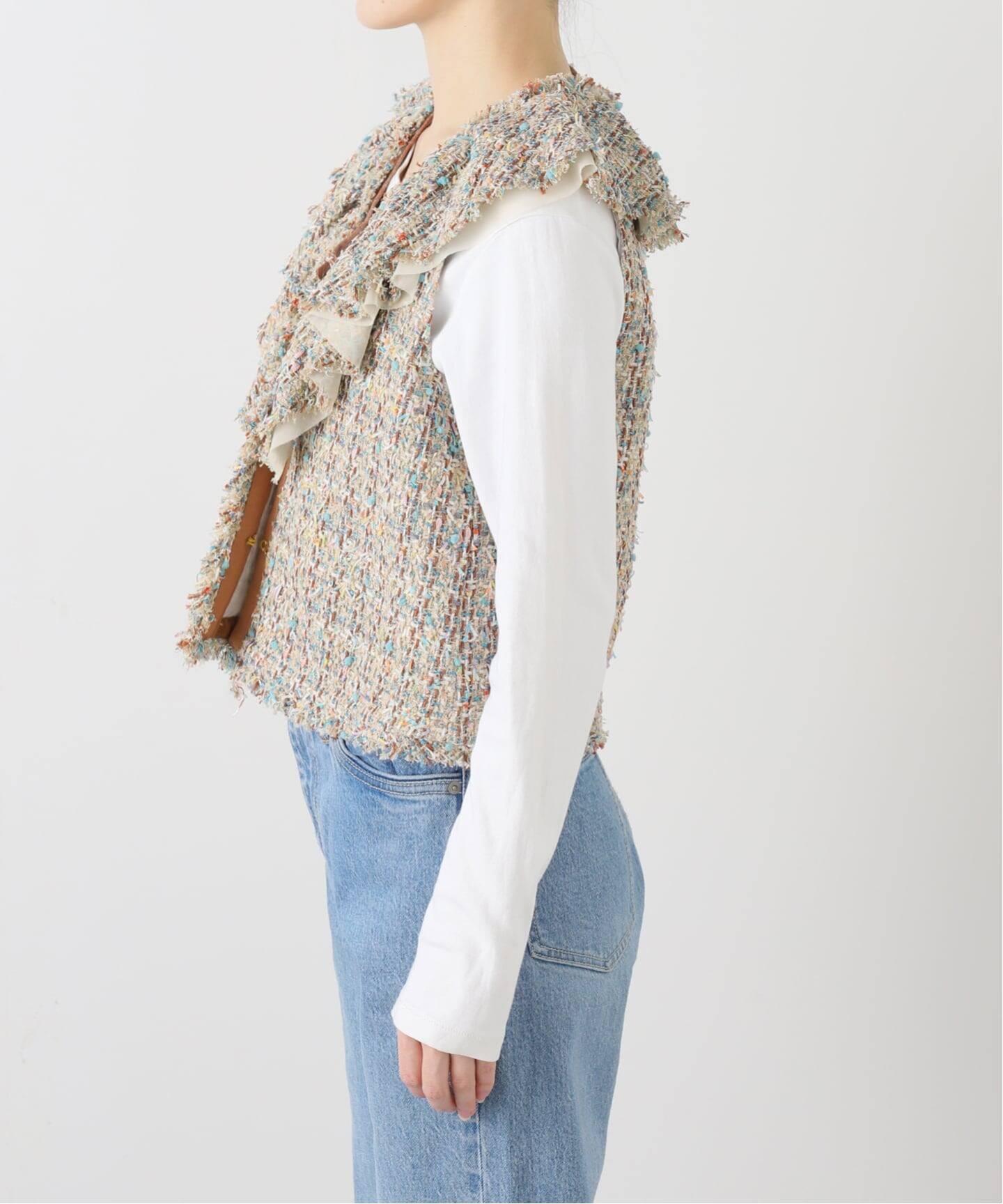 IENA LA BOUCLE LINTONツィードフリルベスト（ベスト）｜IENA（イエナ