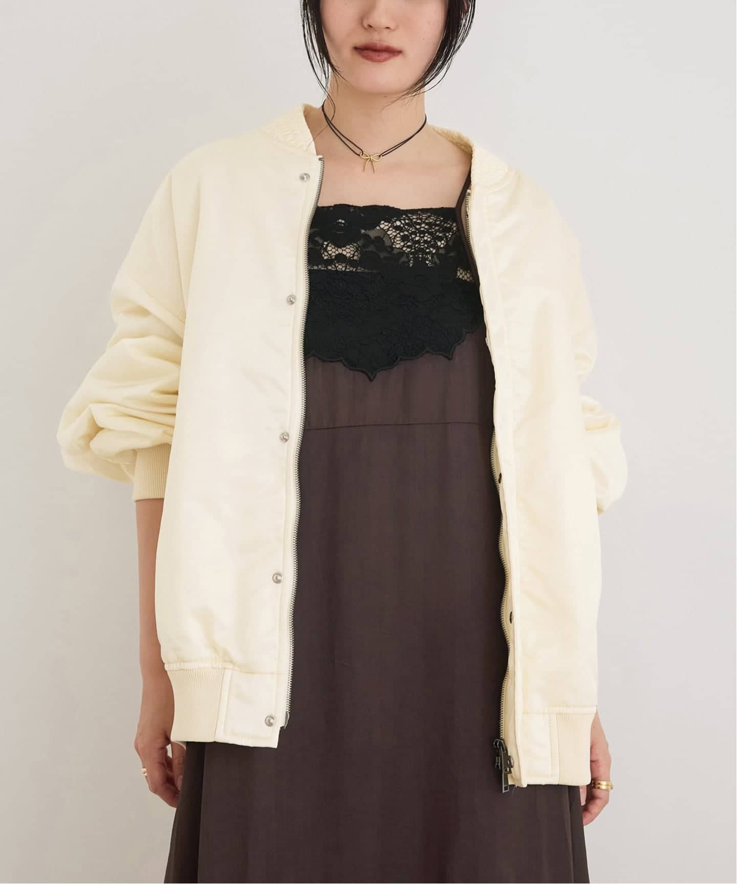 予約》IENA LA BOUCLE LIMONTAナイロンワイドフォルムMA-1（MA-1