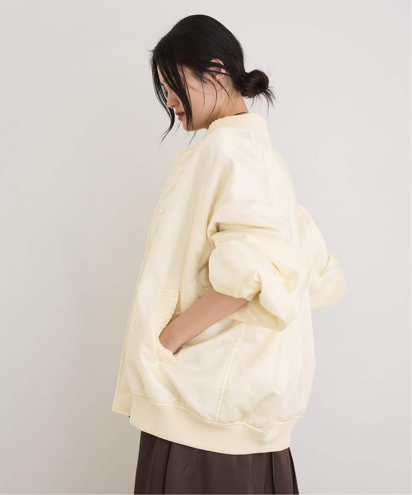 予約》IENA LA BOUCLE LIMONTAナイロンワイドフォルムMA-1（MA-1