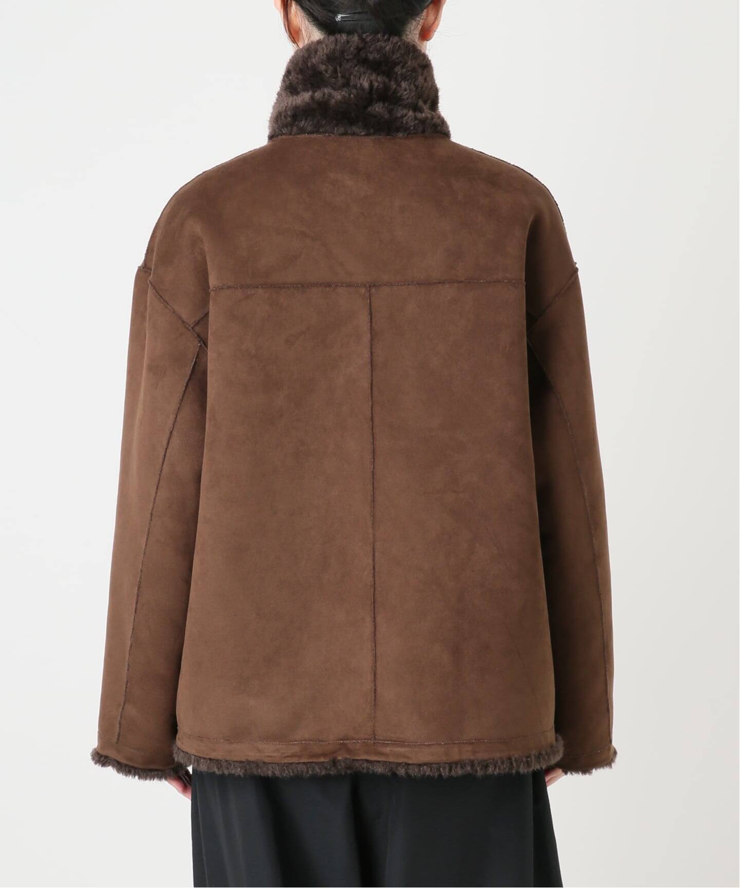 予約》IENA LA BOUCLE リバーシブルフェイクファースエードブルゾン