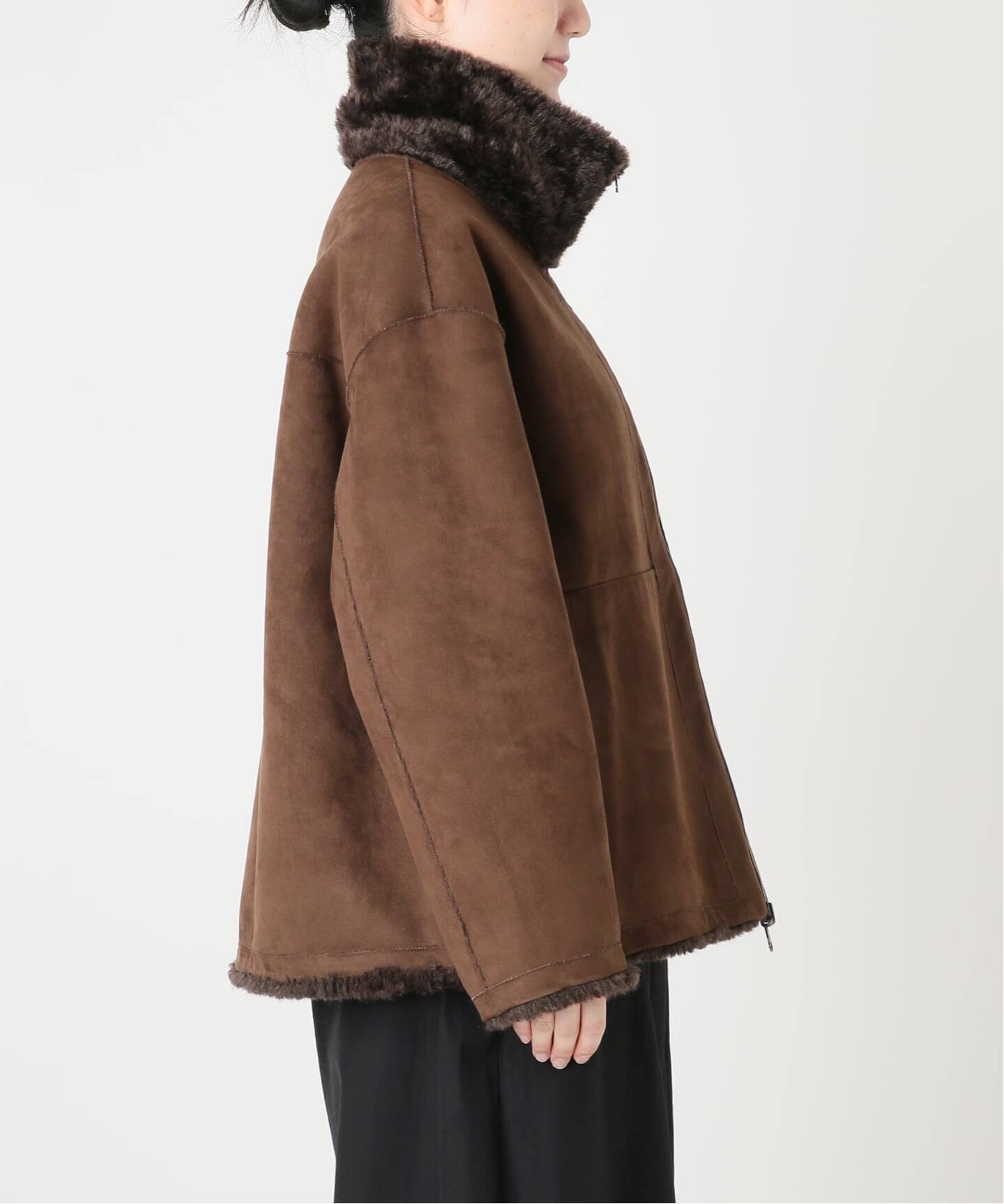 予約》IENA LA BOUCLE リバーシブルフェイクファースエードブルゾン