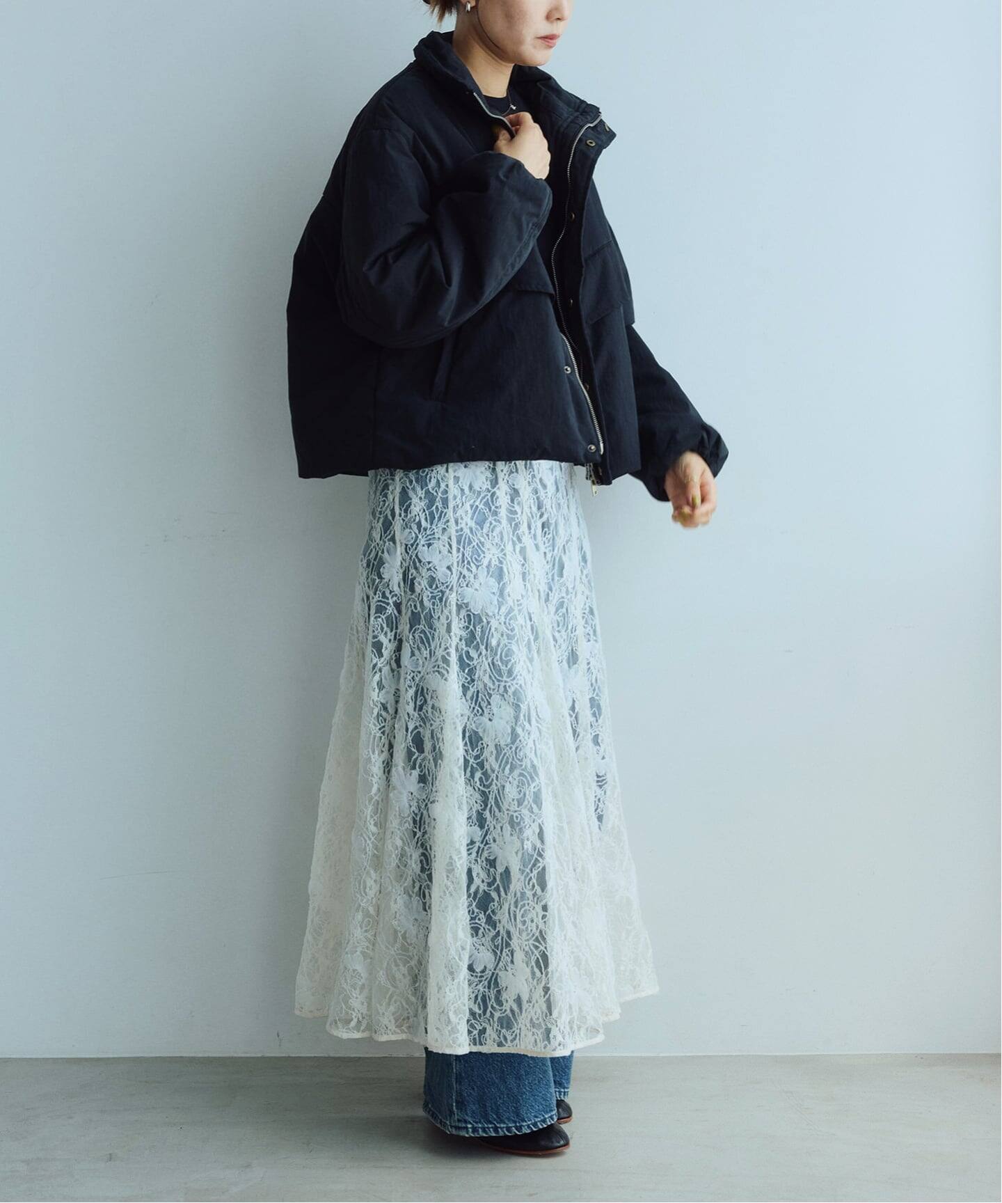予約/洗える》IENA LA BOUCLE コットンナイロンパテットブルゾン（中綿 