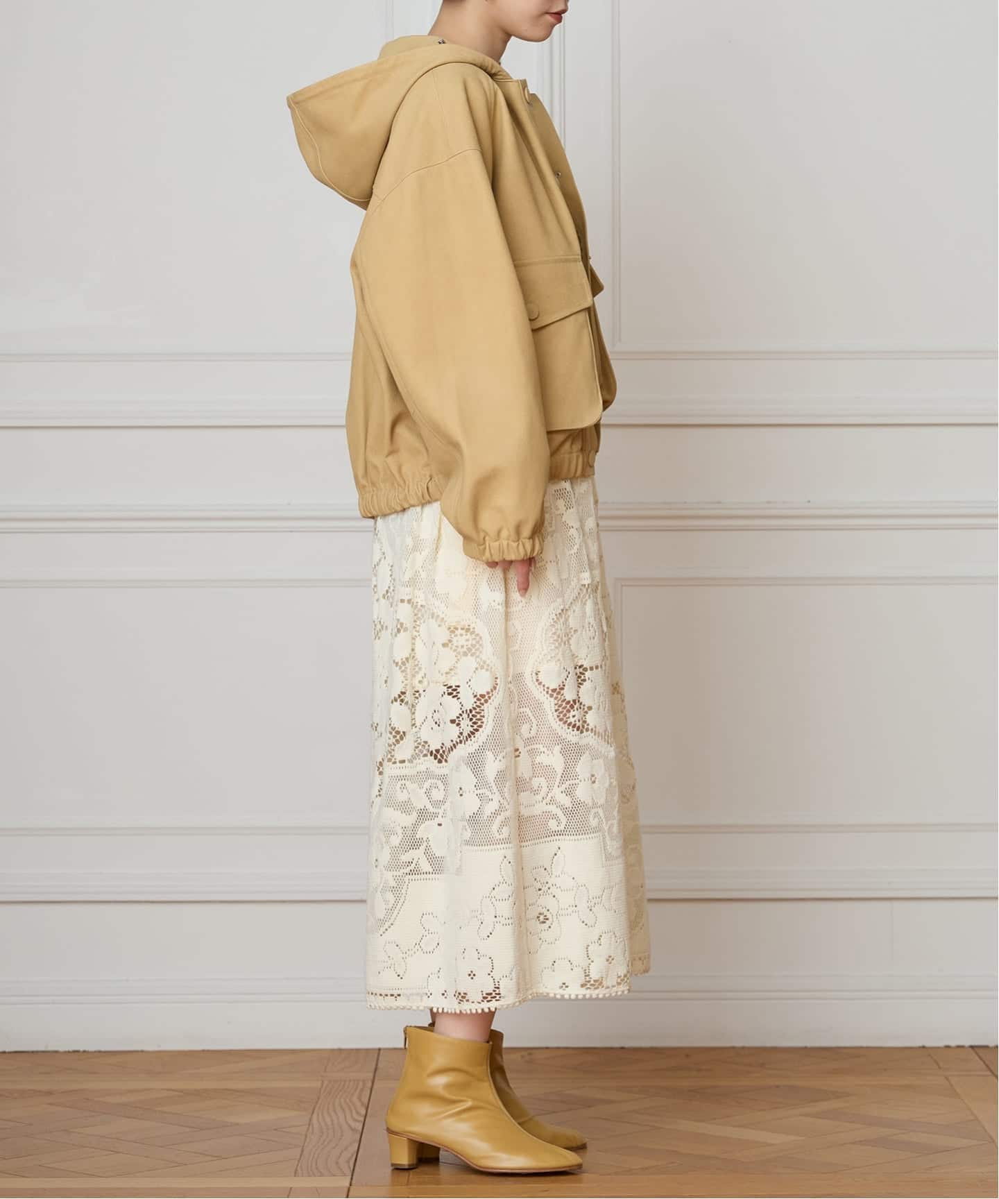 IENA LA BOUCLE GOATLEATHER HOODIEブルゾン（その他ブルゾン