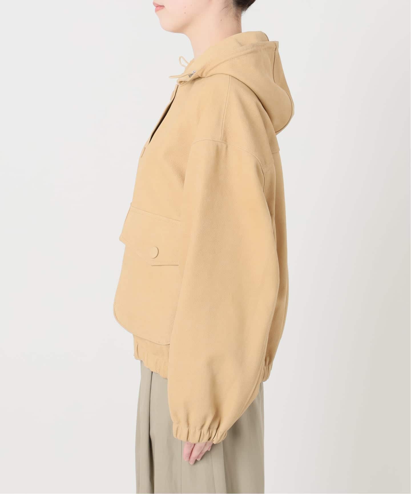 IENA LA BOUCLE GOATLEATHER HOODIEブルゾン（その他ブルゾン