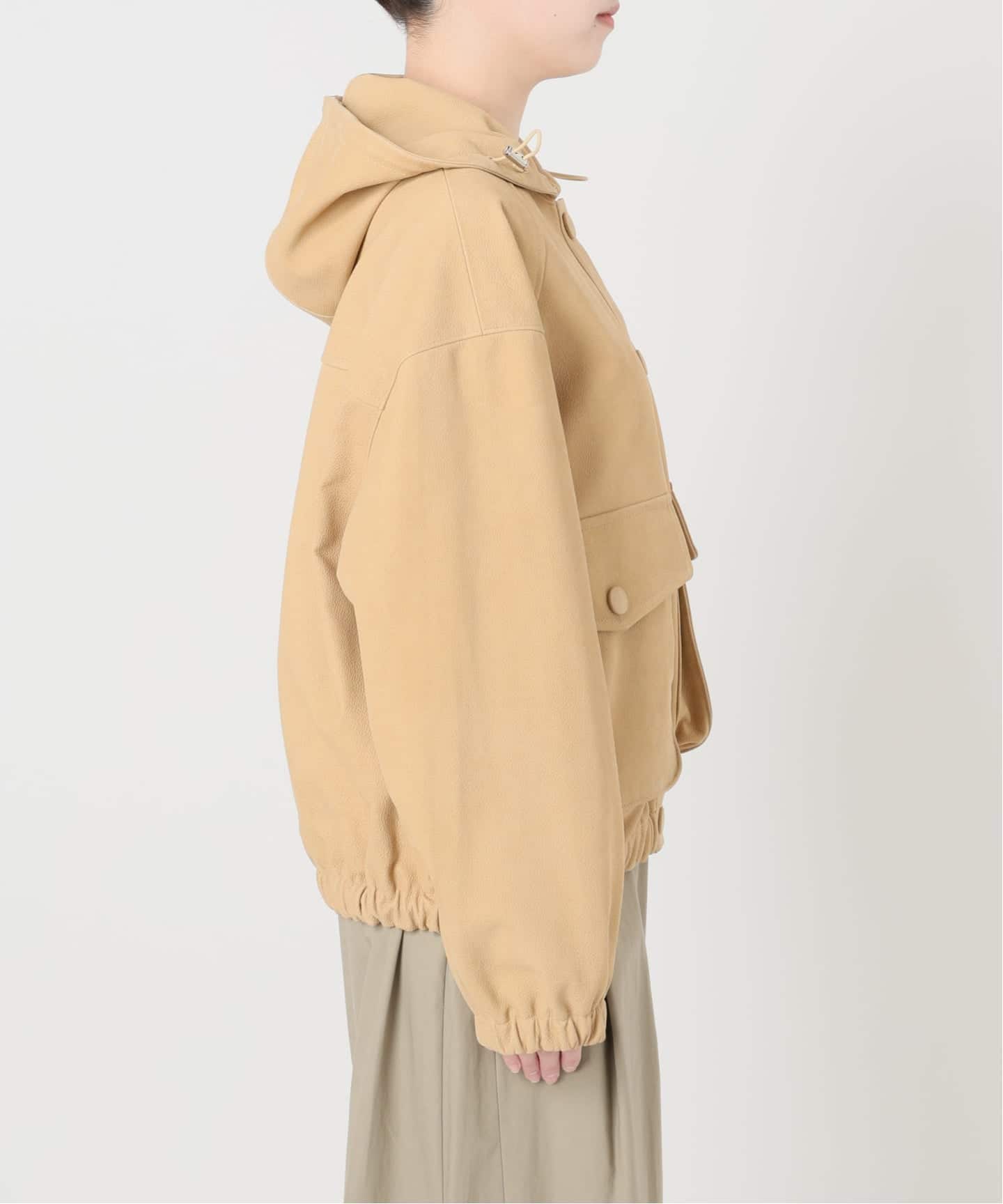 IENA LA BOUCLE GOATLEATHER HOODIEブルゾン（その他ブルゾン