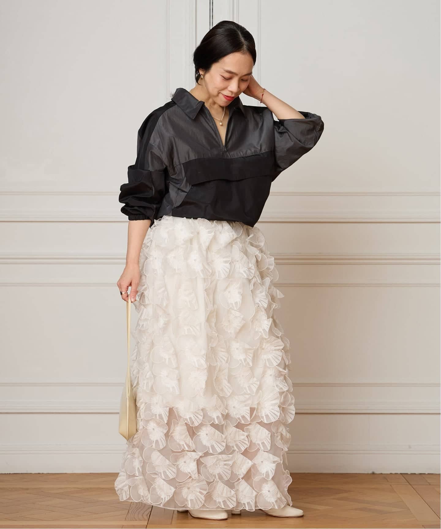 新品未使用タグ付　IENA LA BOUCLE  プルオーバー 洗濯機洗い可》IENA LA BOUCLE ハーフジッププルオーバー（その他