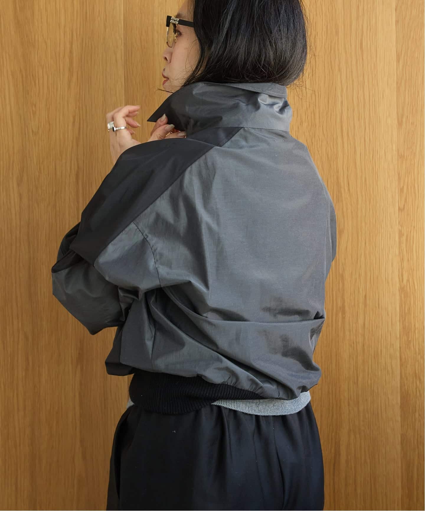洗濯機洗い可》IENA LA BOUCLE ハーフジッププルオーバー（その他