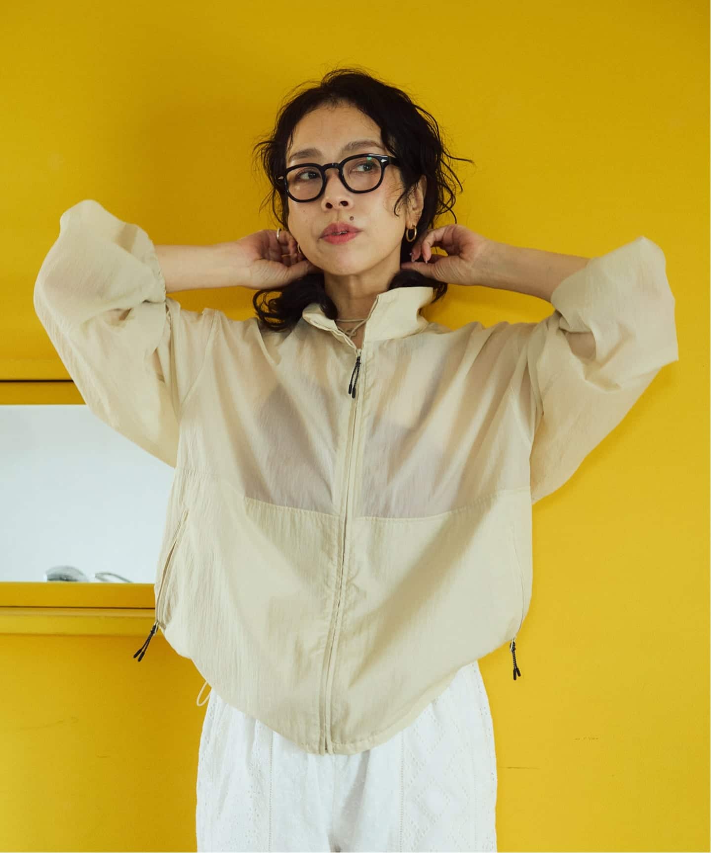 IENA LA BOUCLE シアーナイロンブルゾン（その他ブルゾン／アウター