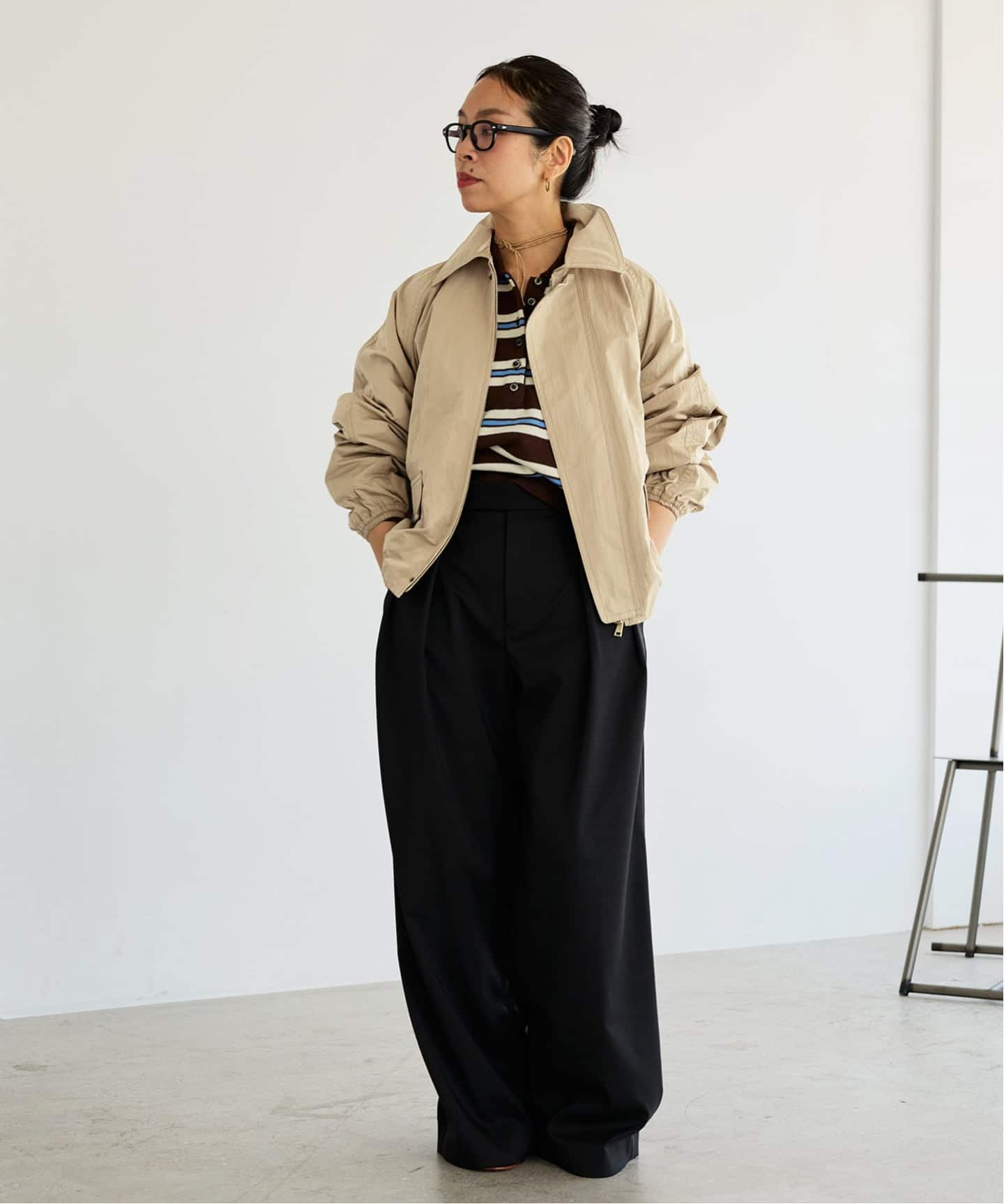 予約》IENA LA BOUCLE パウダリータフタブルゾン（その他ブルゾン