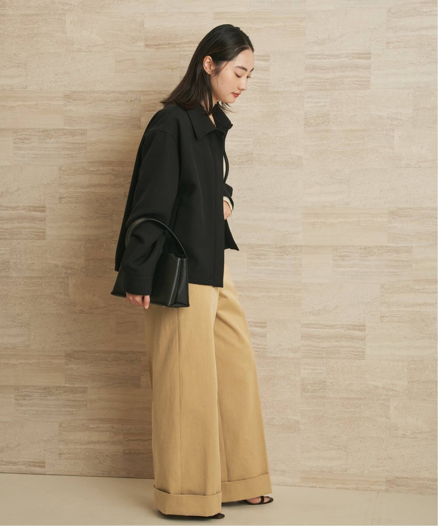 美品✨プラージュ ブルゾン 秋服 ジャケット 上着 羽織り アウター プラージュ Plage 《追加予約》テントブルゾン 2 （ブラック