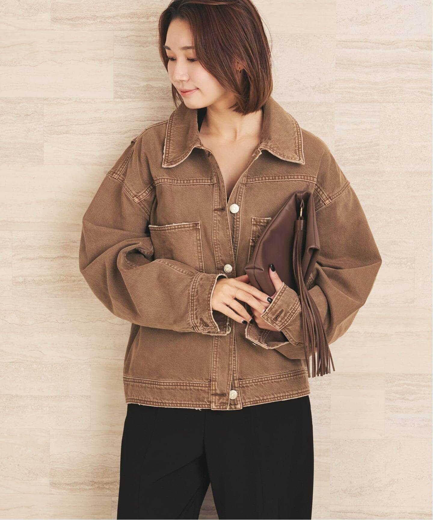 895美品✨ プラージュ エレガントウールジャケット 25SS キャメル 予約》DALA / ダラ LIDO BR ジャケット（デニムジャケット）｜Plage