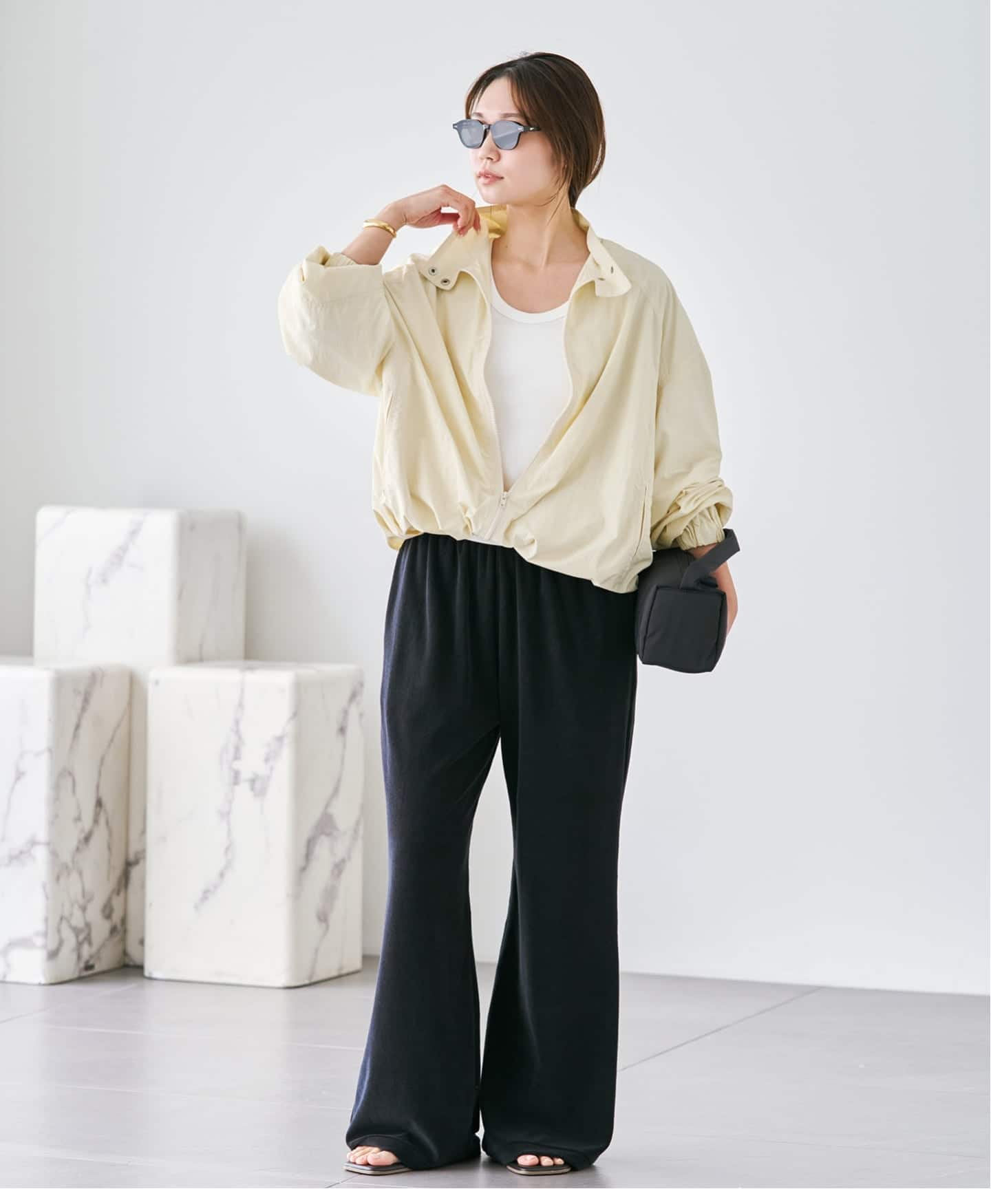le / ル 別注 GLOSSY HIGH NECK VOLUME ブルゾン（その他ブルゾン