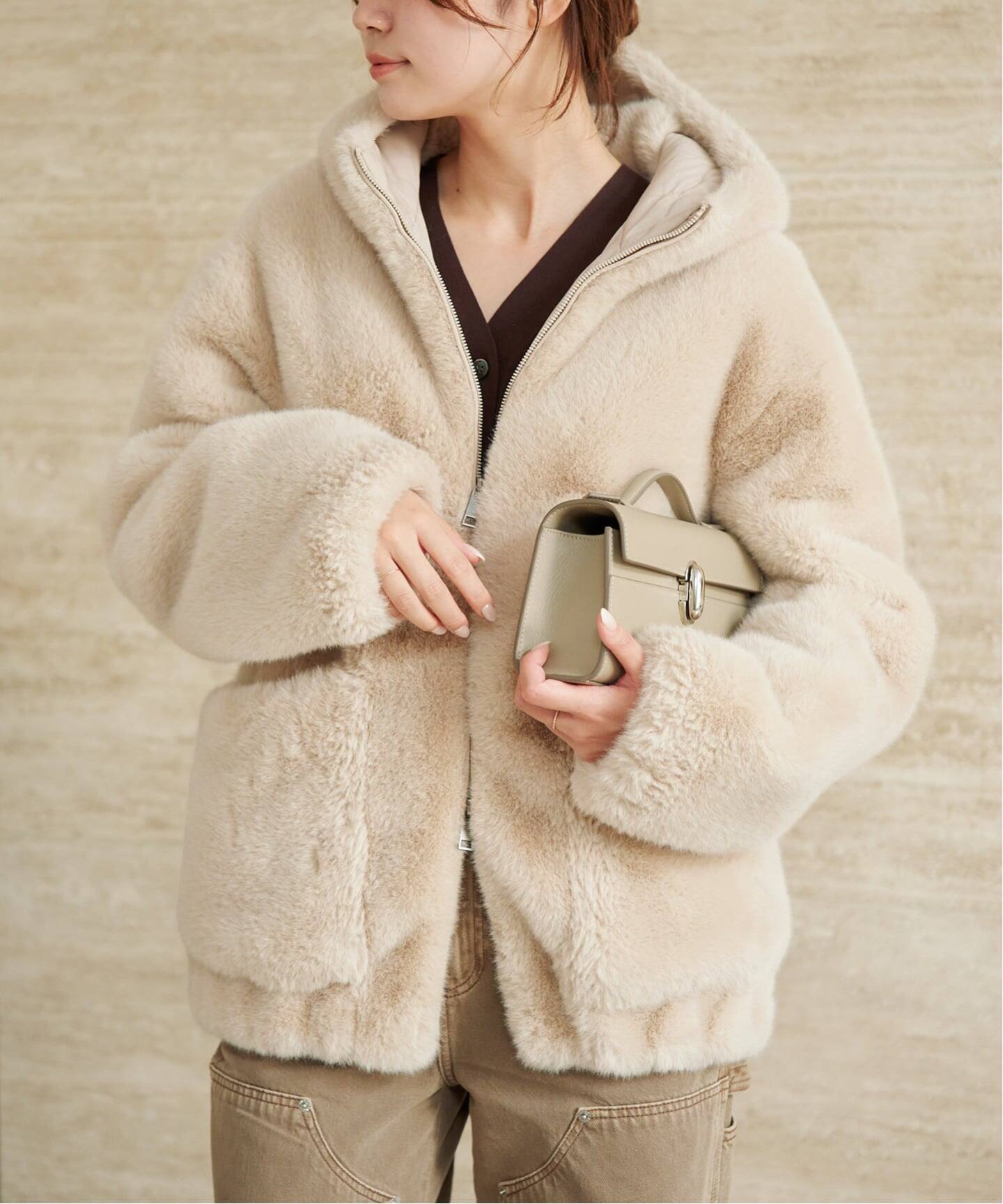 WEB限定追加予約》Vegancode / ヴィ―ガンコード FAUX FUR ブルゾン 
