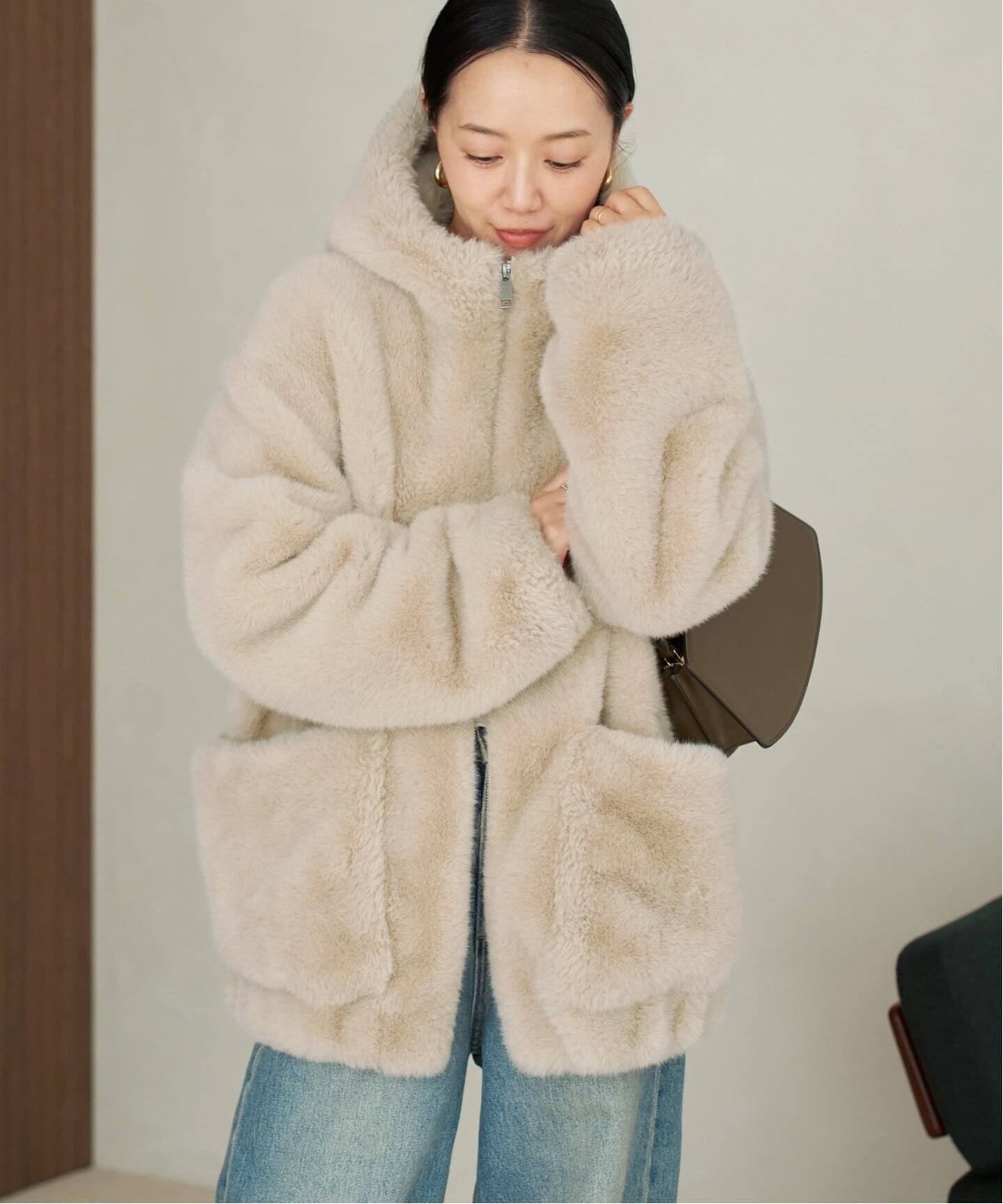 WEB限定追加予約》Vegancode / ヴィ―ガンコード FAUX FUR ブルゾン 