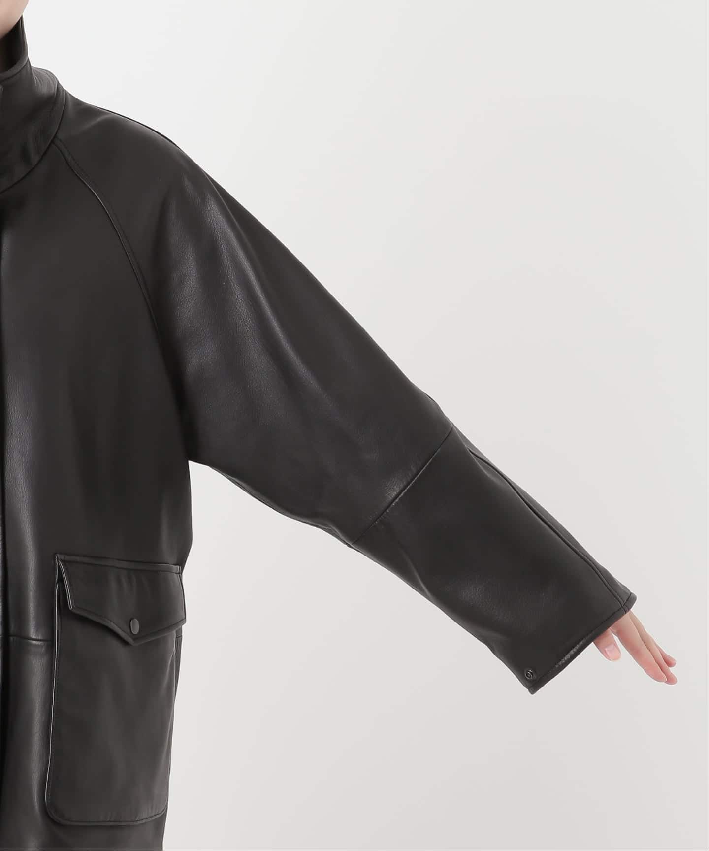 激レア♣︎evoke wool Leather P-COAT 袖レザーピーコート 激レア